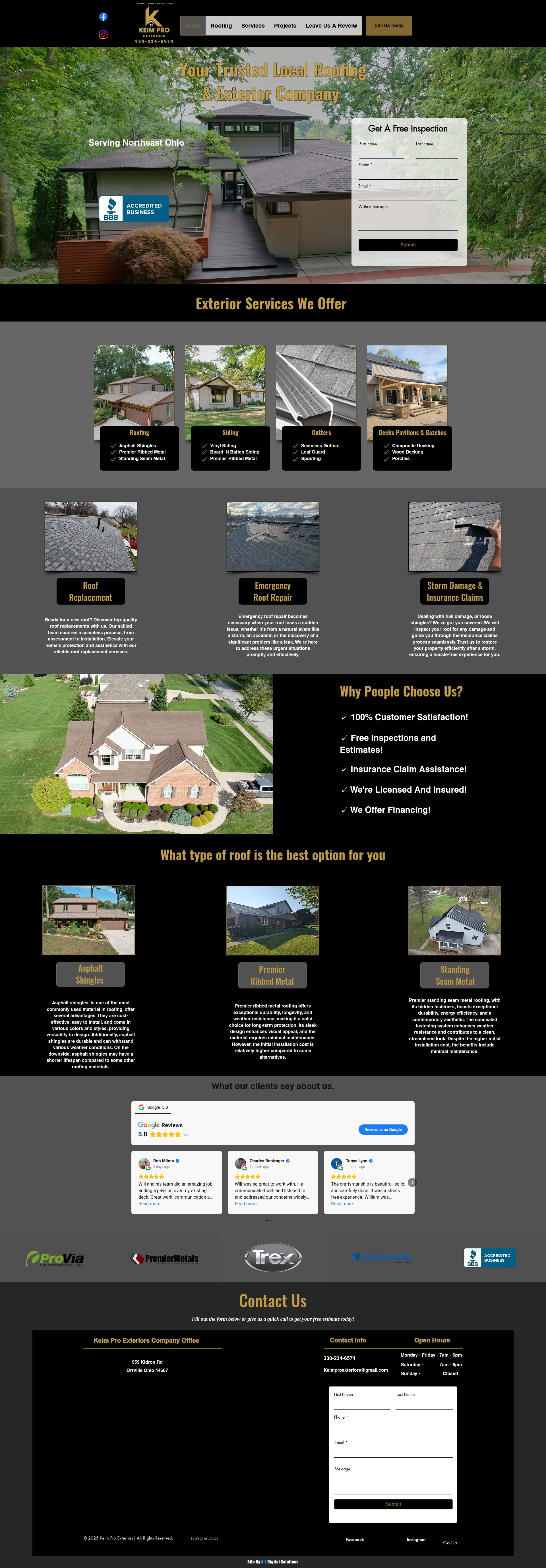 Screenshot of keimproexteriors.com