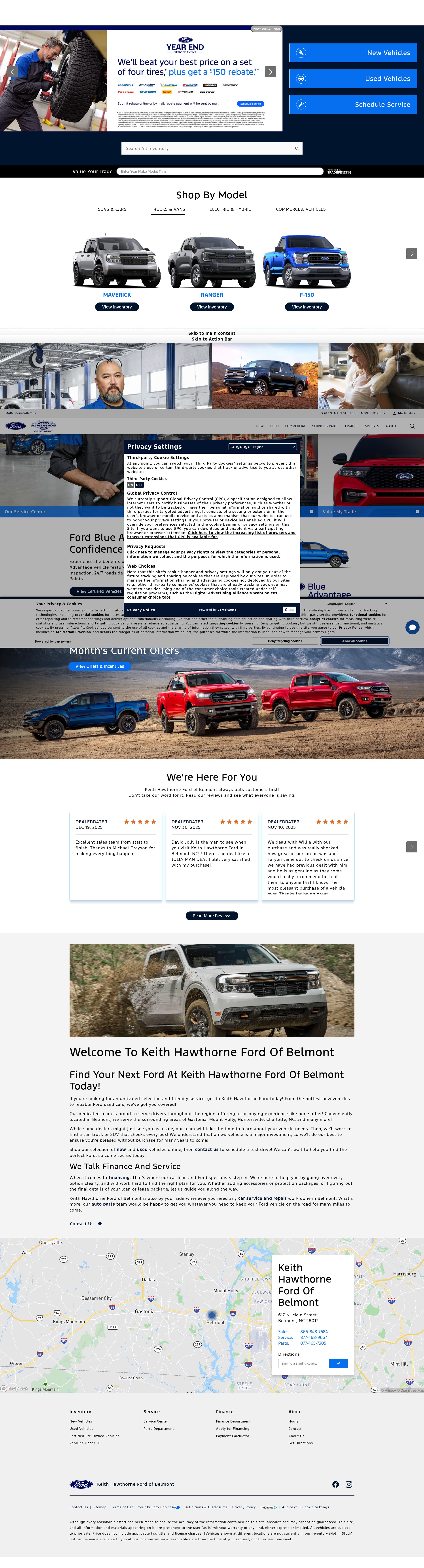 Screenshot of keithhawthornefordofbelmont.com