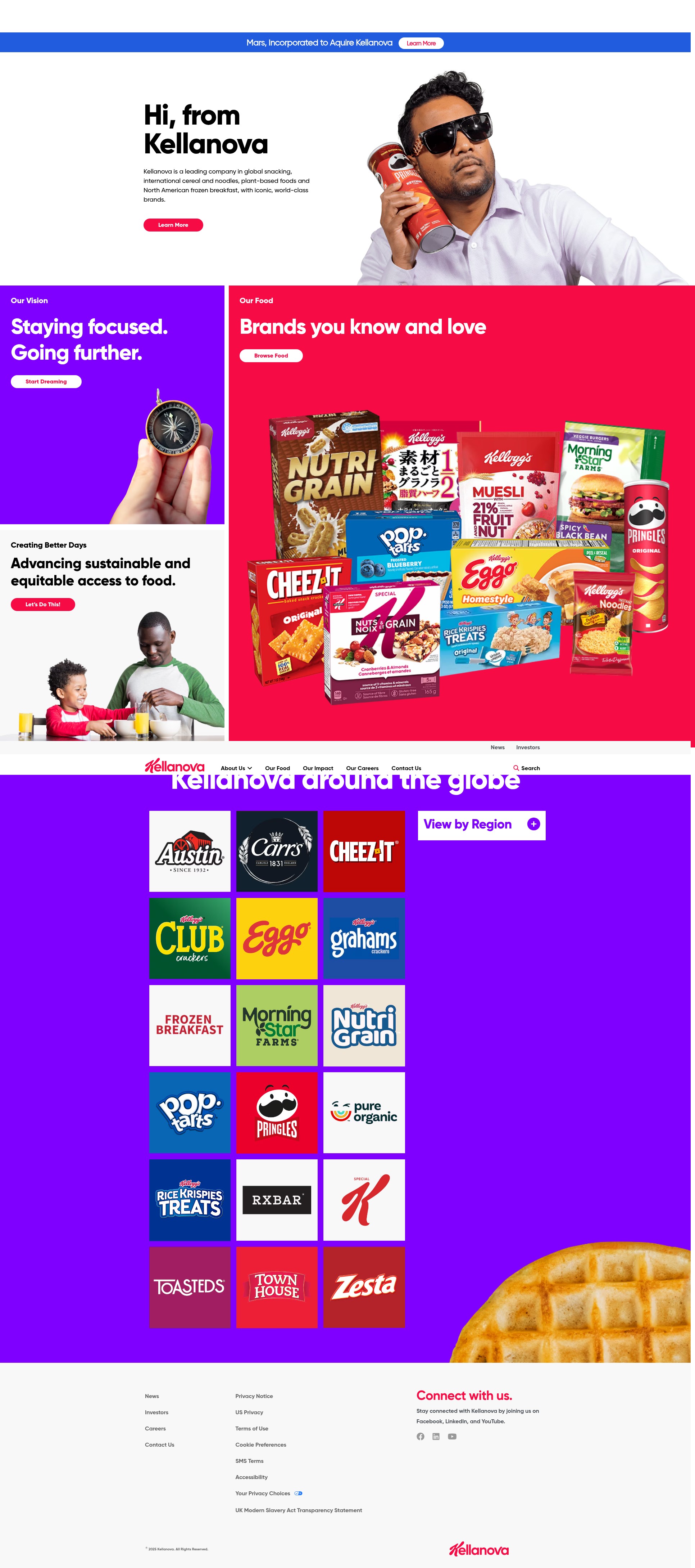 Screenshot of kellanova.com