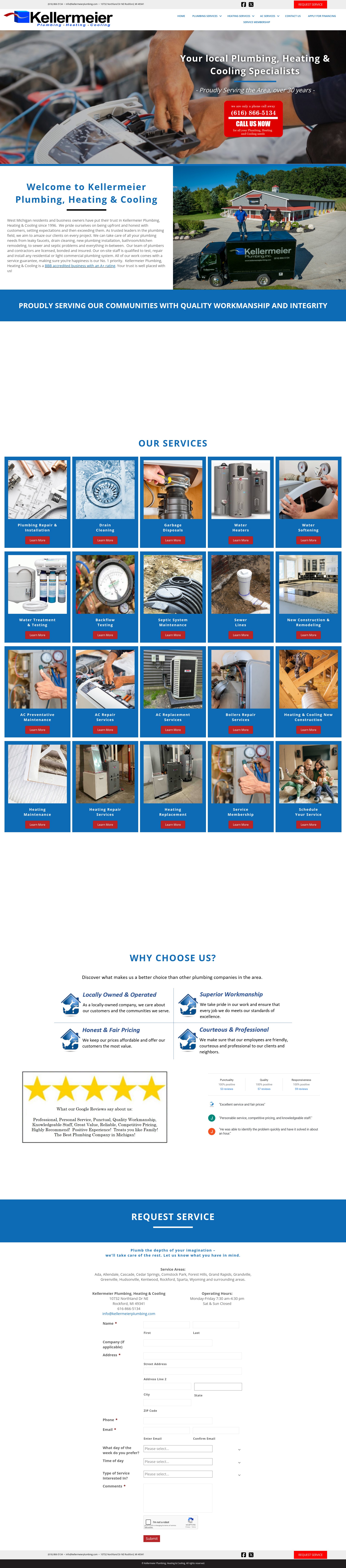 Screenshot of kellermeierplumbing.com