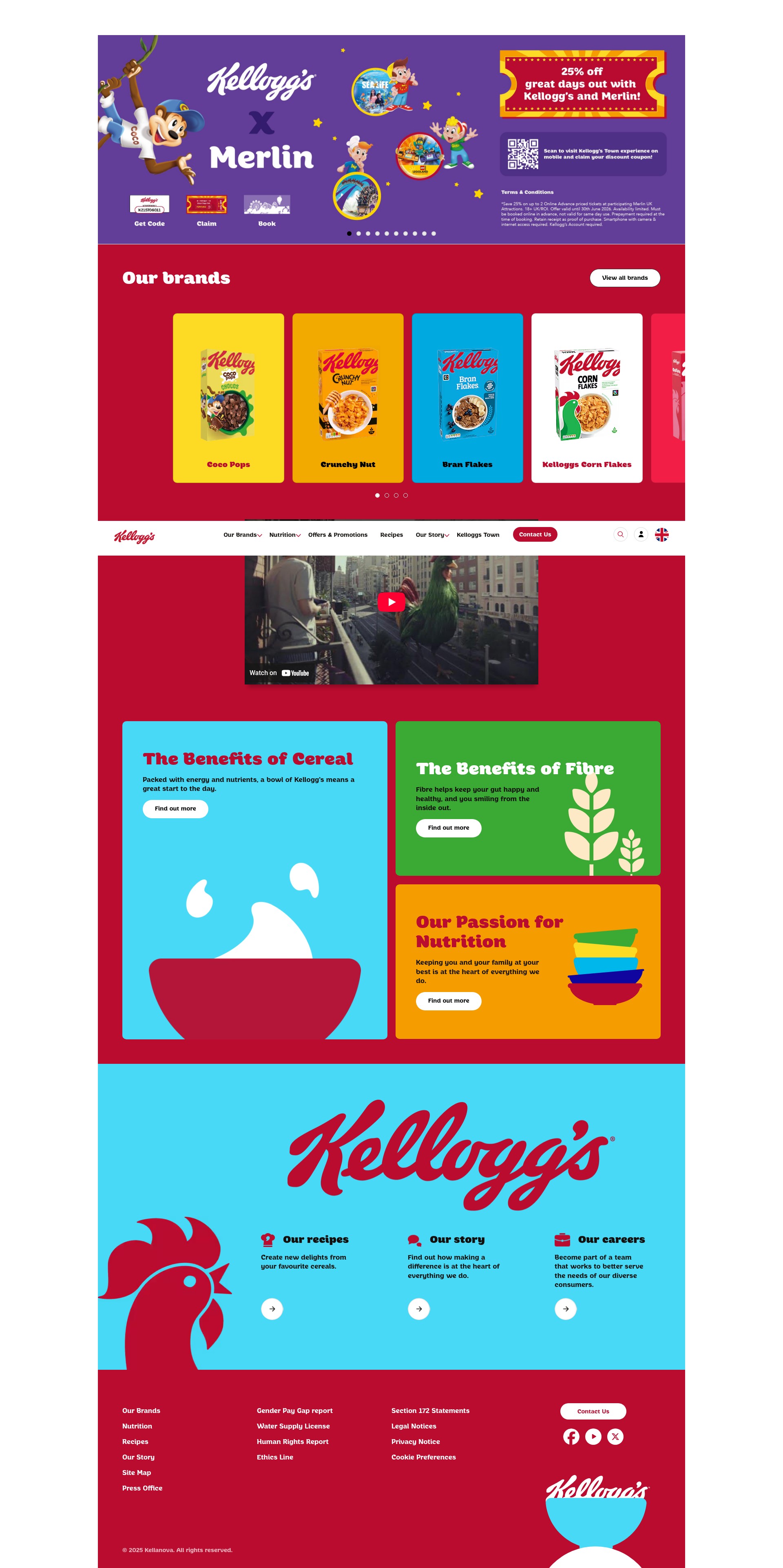 Screenshot of kelloggs.co.uk