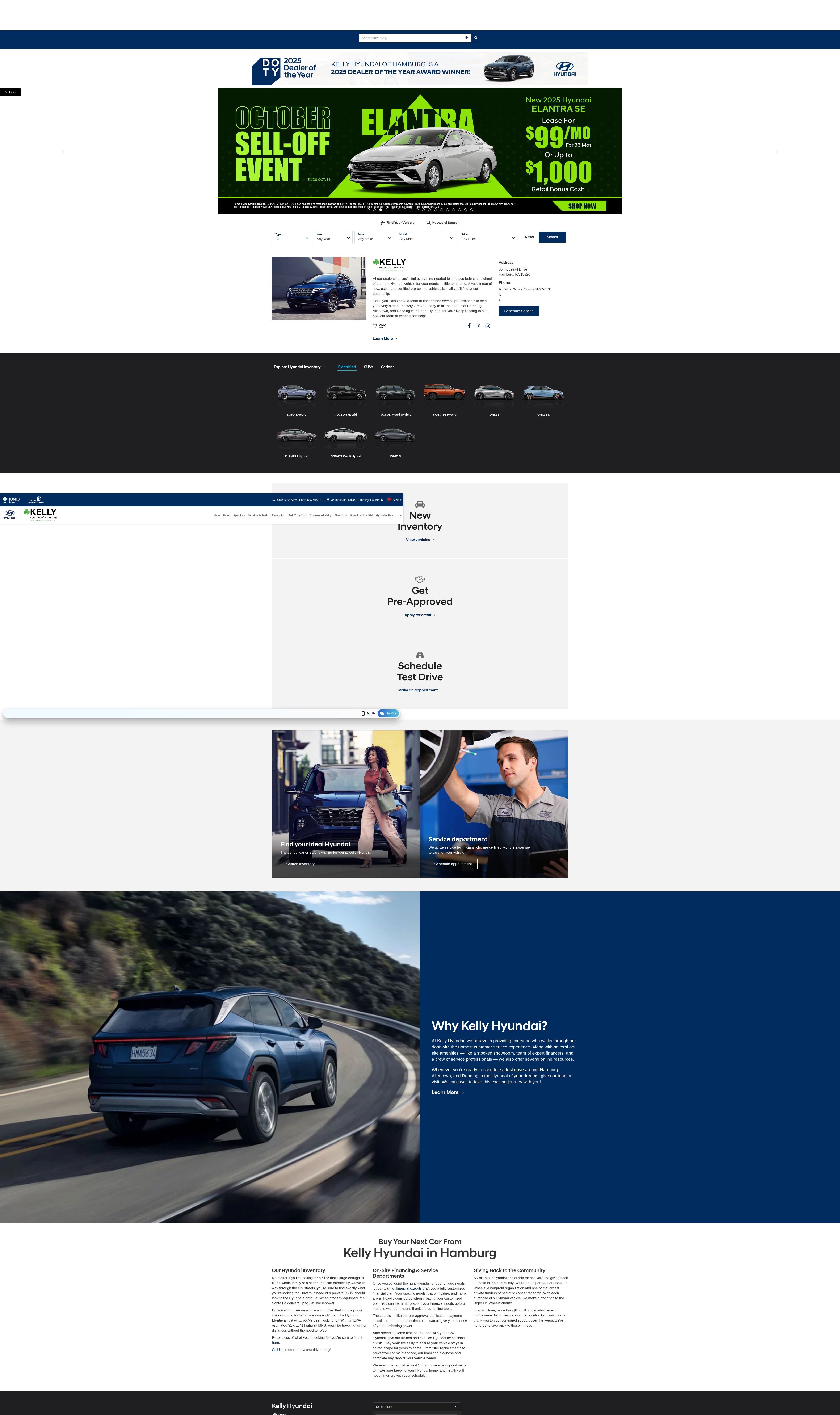 Screenshot of kellyhyundaiofhamburg.net