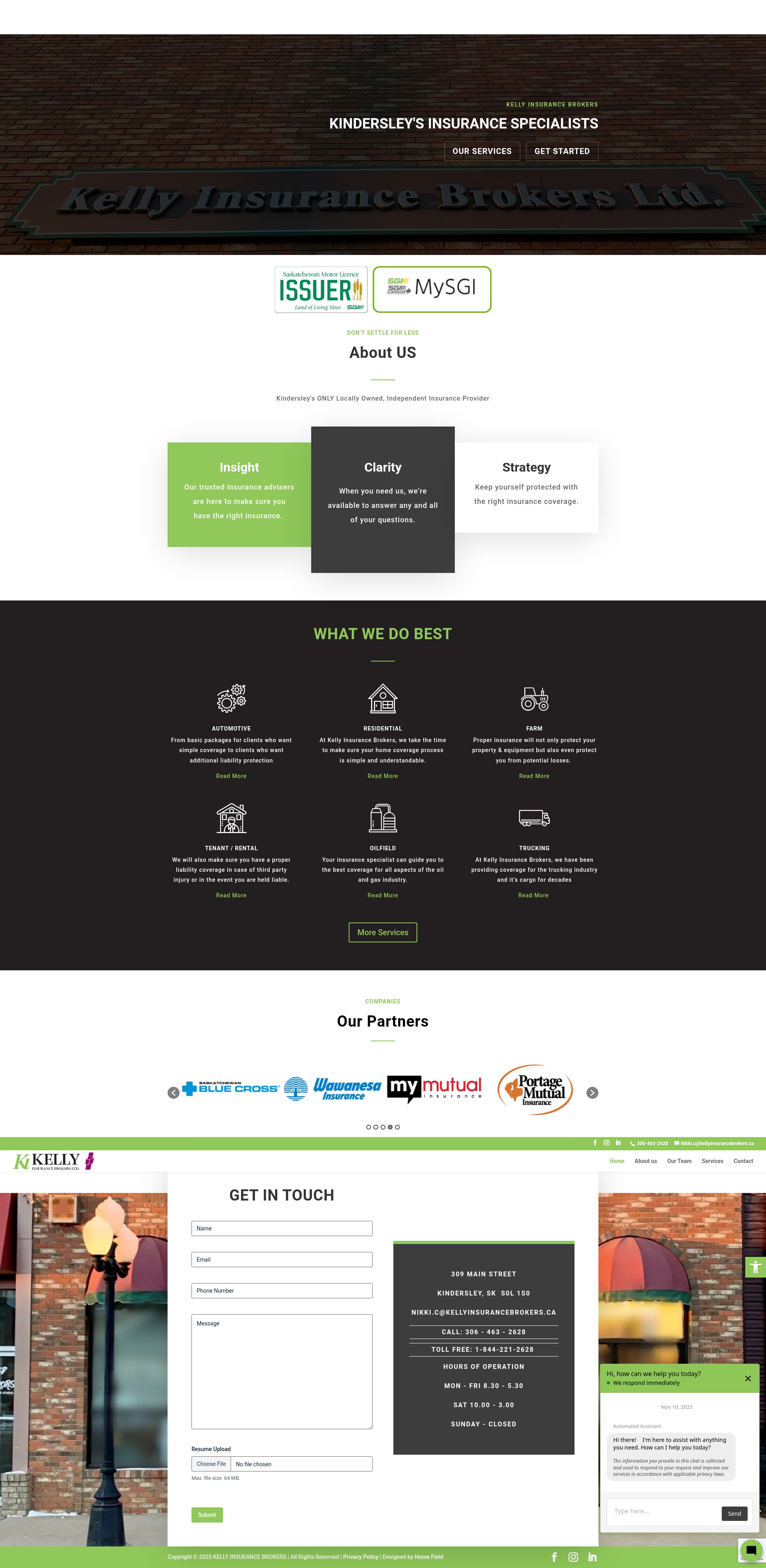 Screenshot of kellyinsurancebrokers.ca