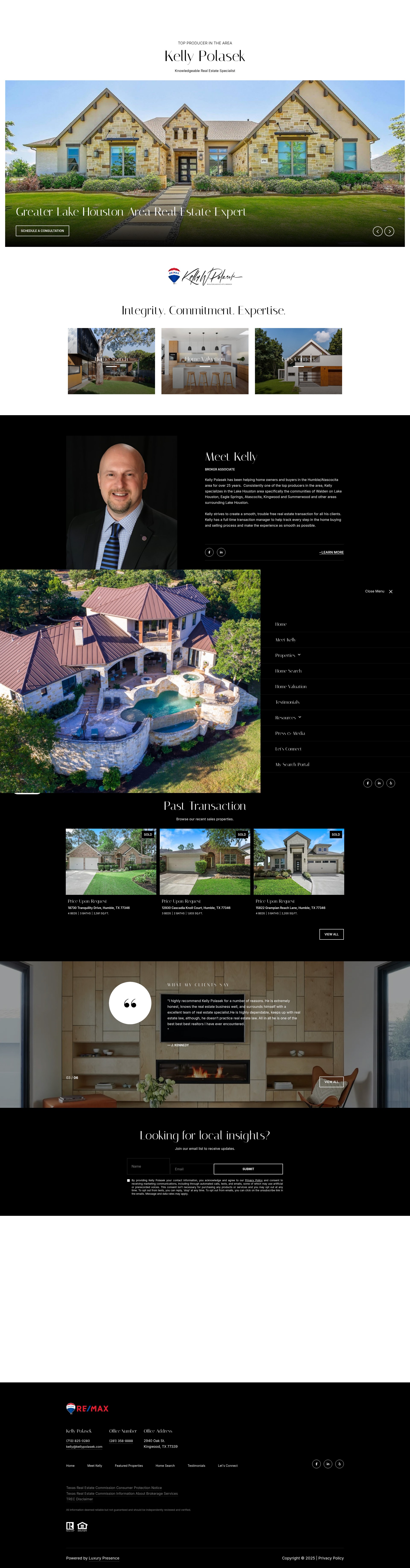 Screenshot of kellypolasek.com