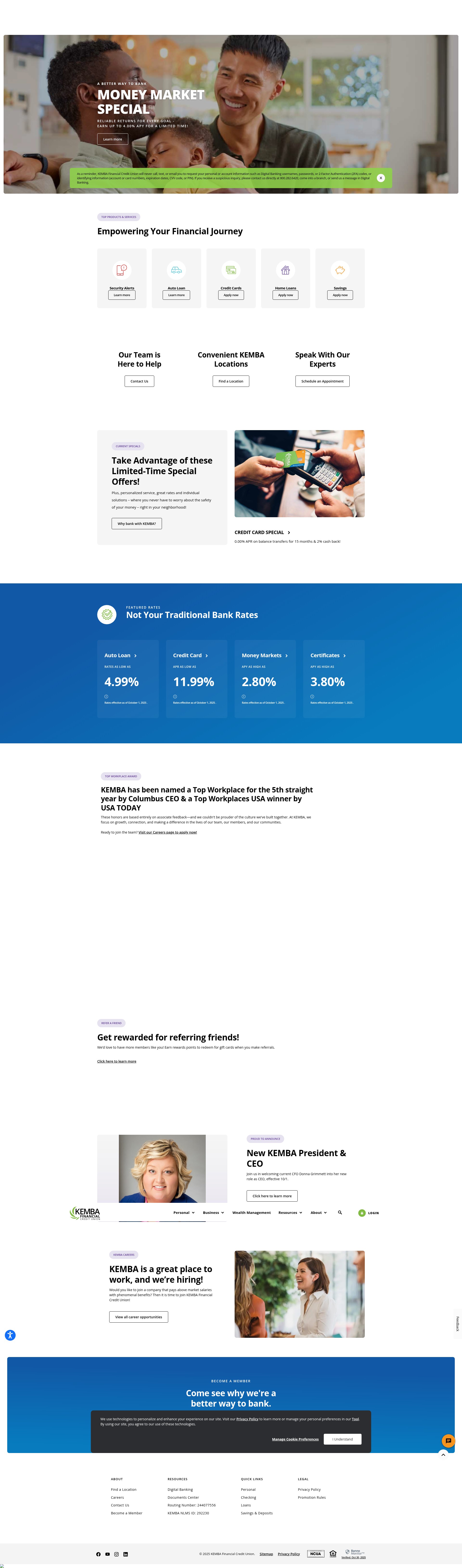 Screenshot of kemba.org