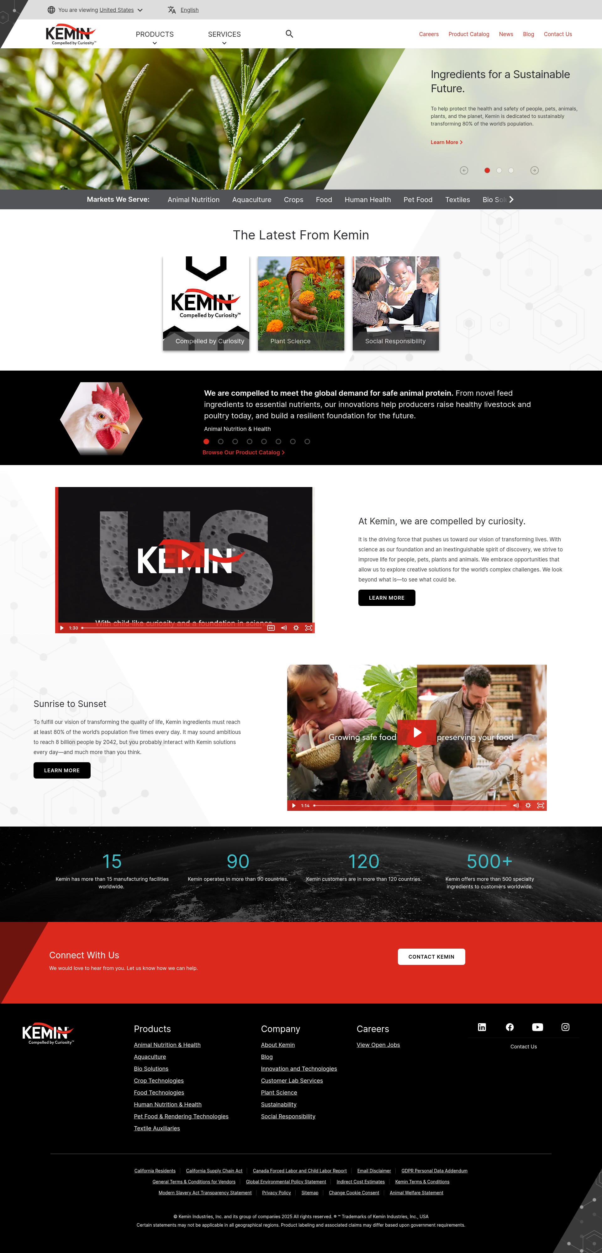 Screenshot of kemin.com