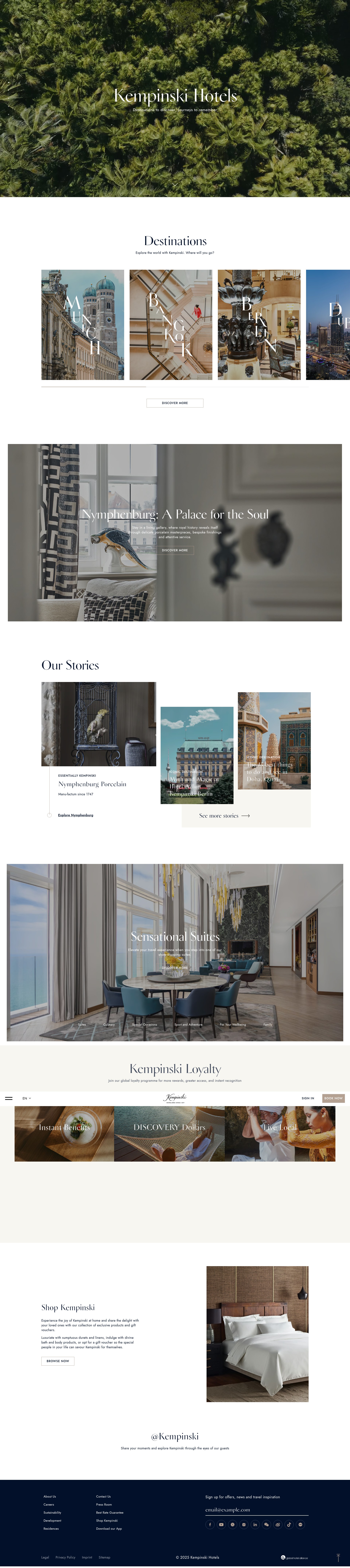 Screenshot of kempinski.com
