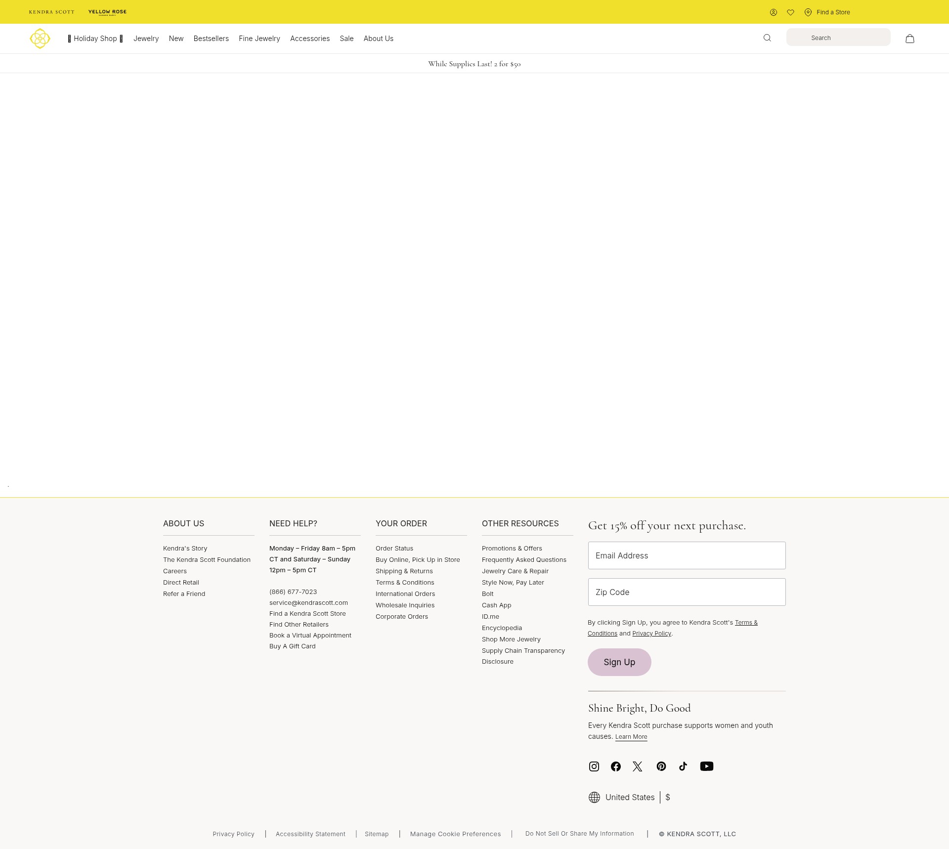 Screenshot of kendrascott.com
