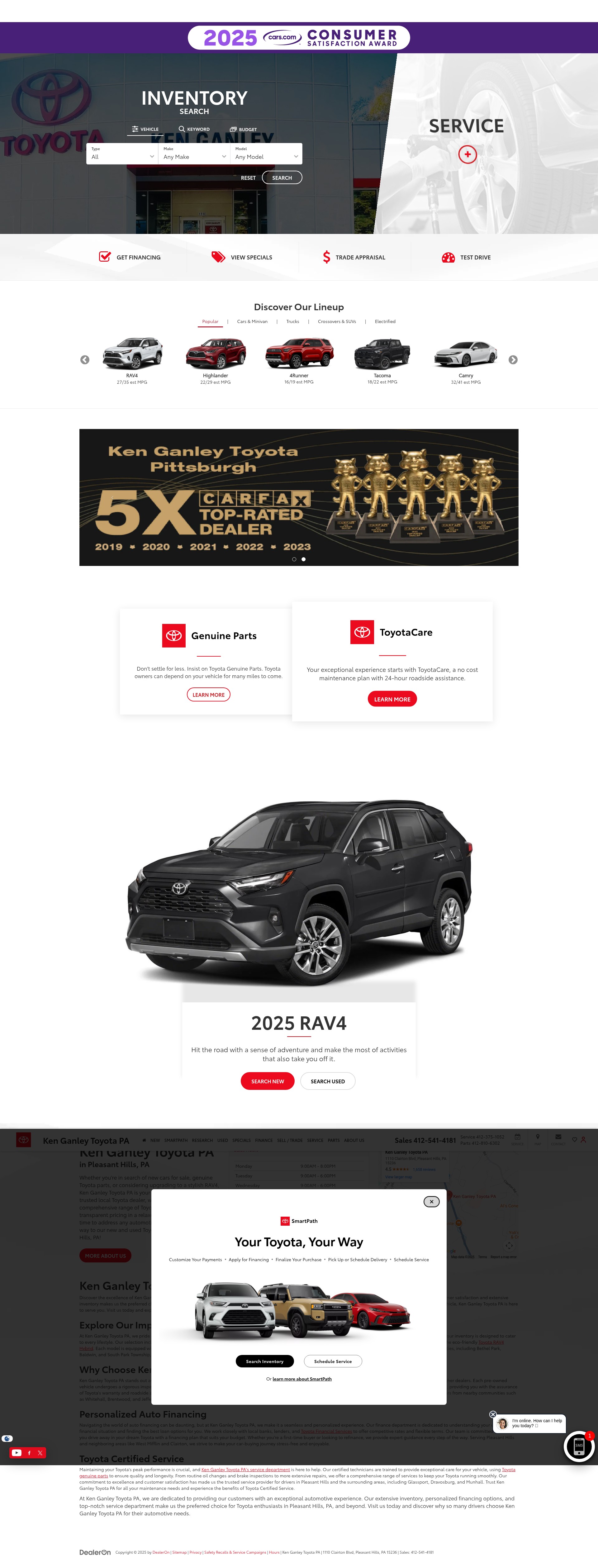 Screenshot of kenganleytoyota.com