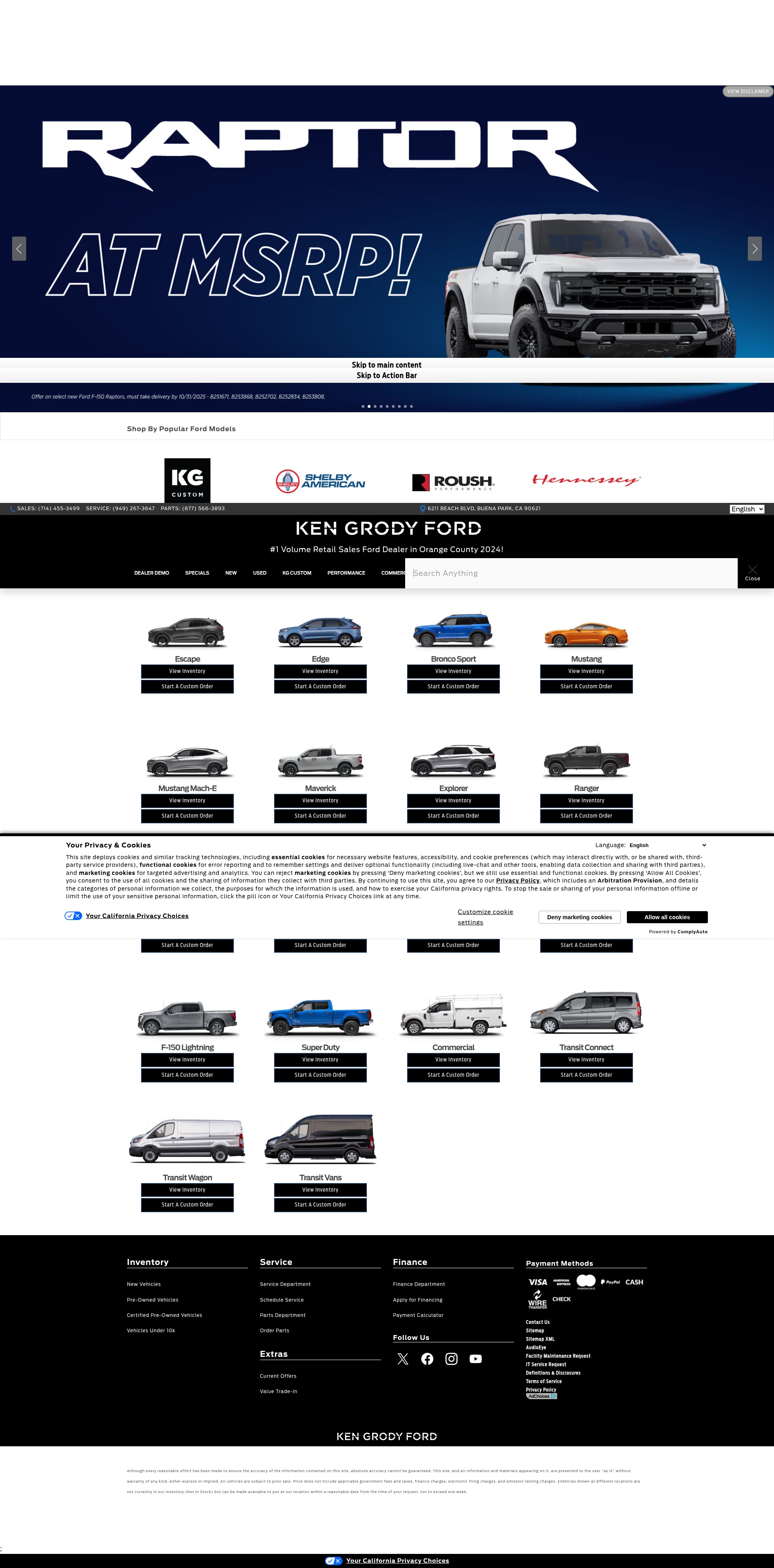 Screenshot of kengrodyfordorangecounty.com