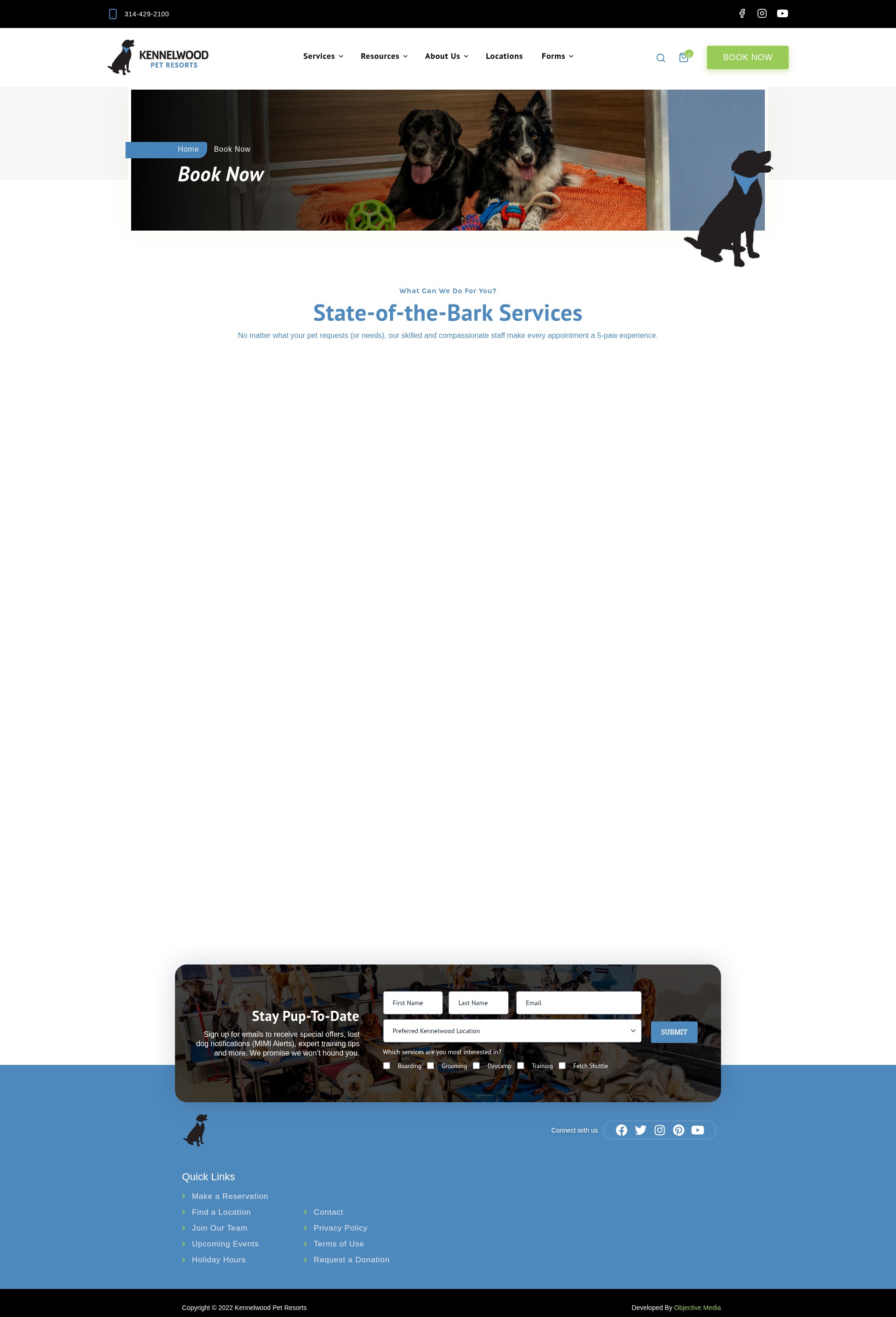 Screenshot of kennelwood.com