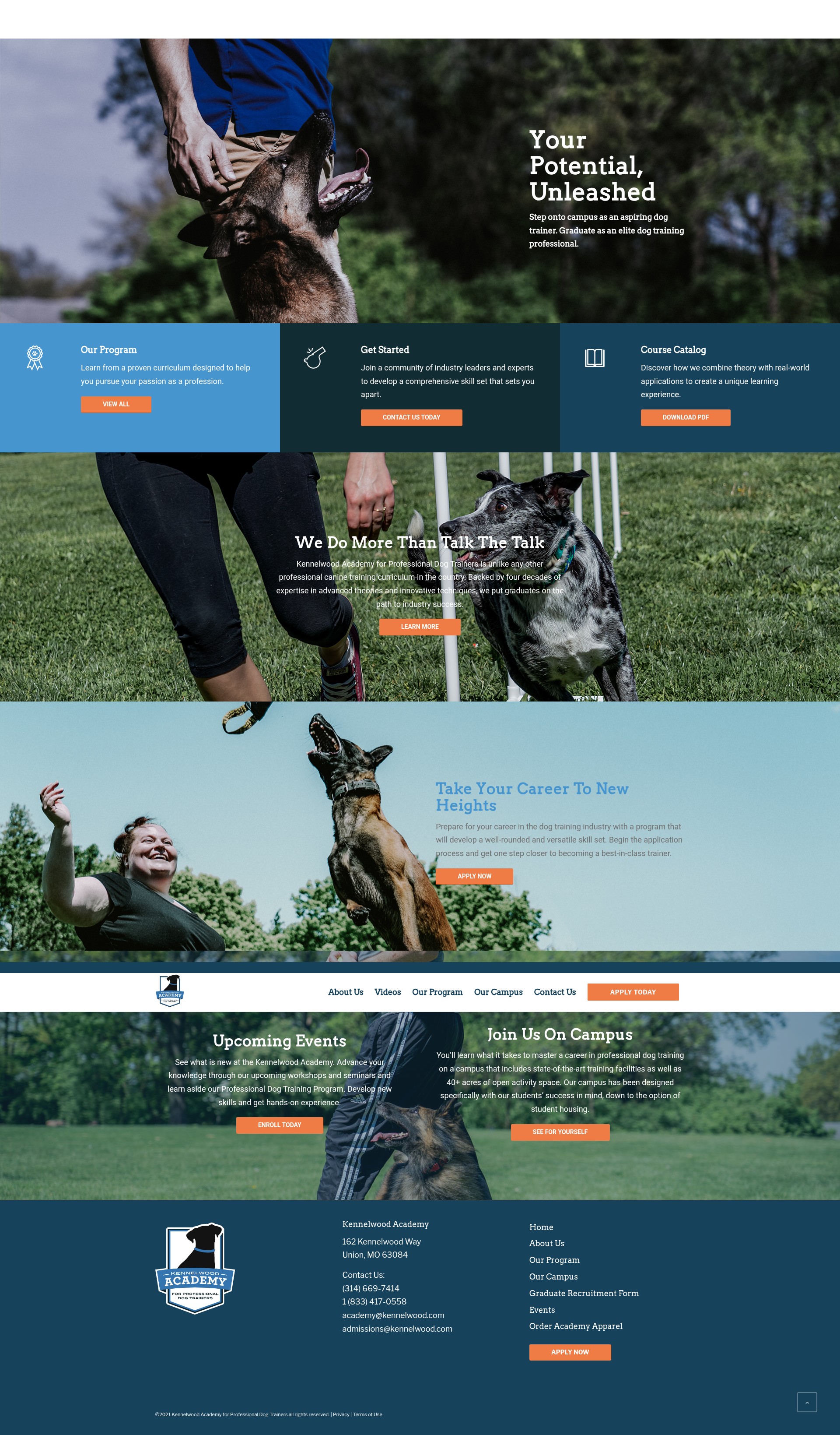 Screenshot of kennelwoodacademy.com