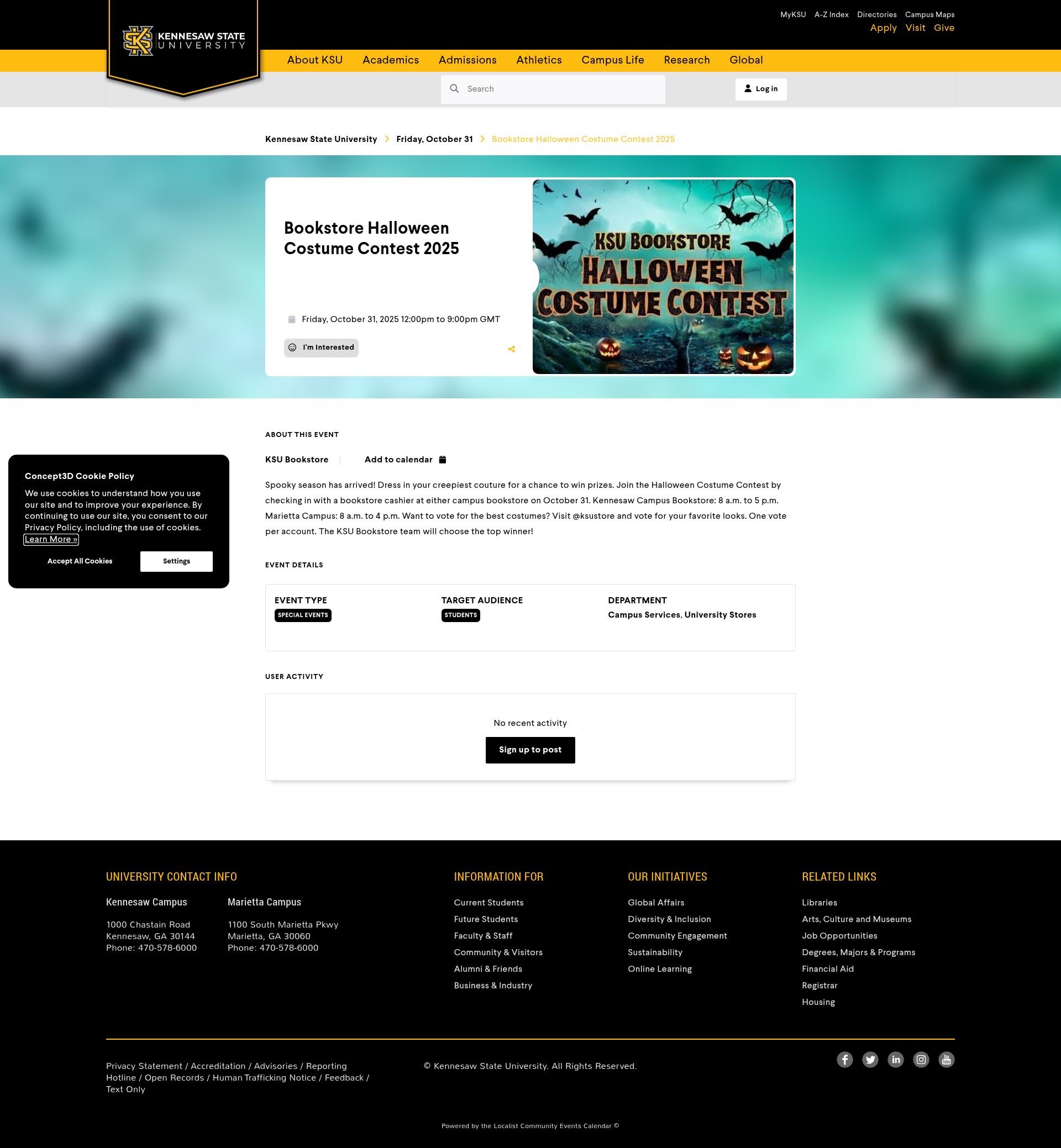 Screenshot of kennesaw.edu