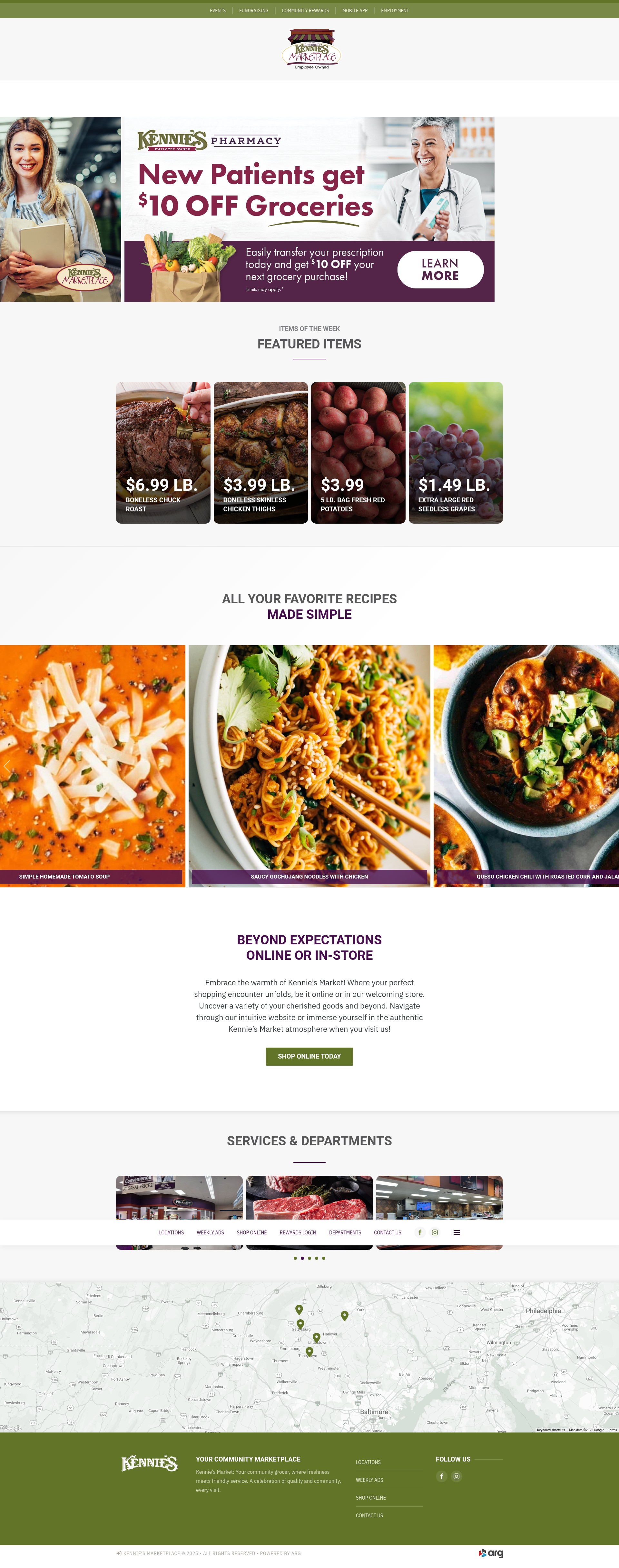 Screenshot of kenniesmarket.com