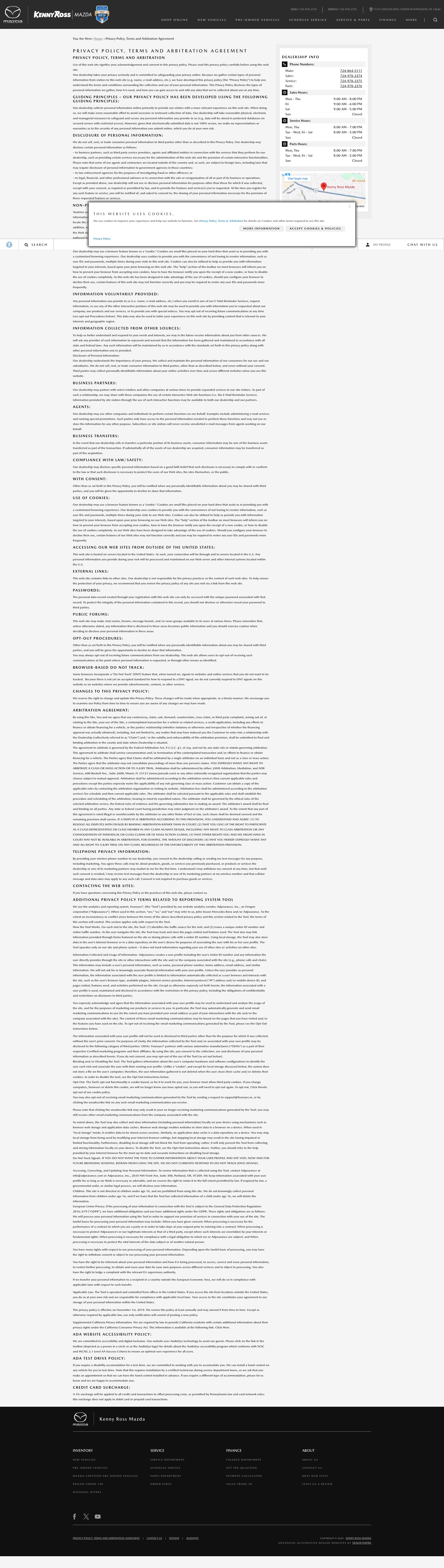 Screenshot of kennyrossmazda.com