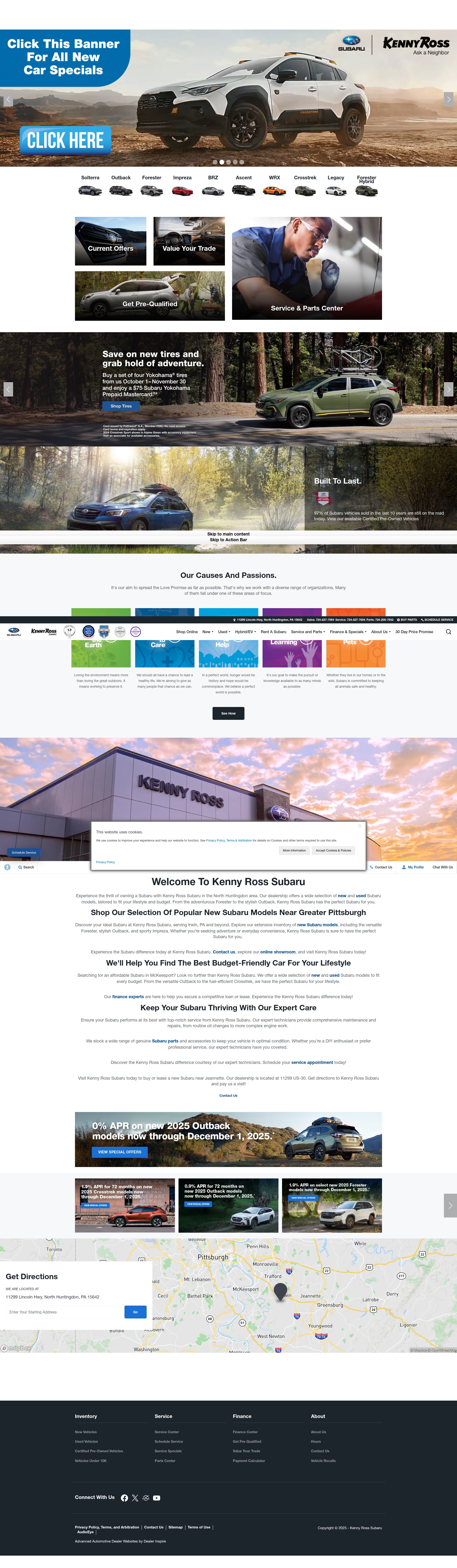 Screenshot of kennyrosssubaru.com