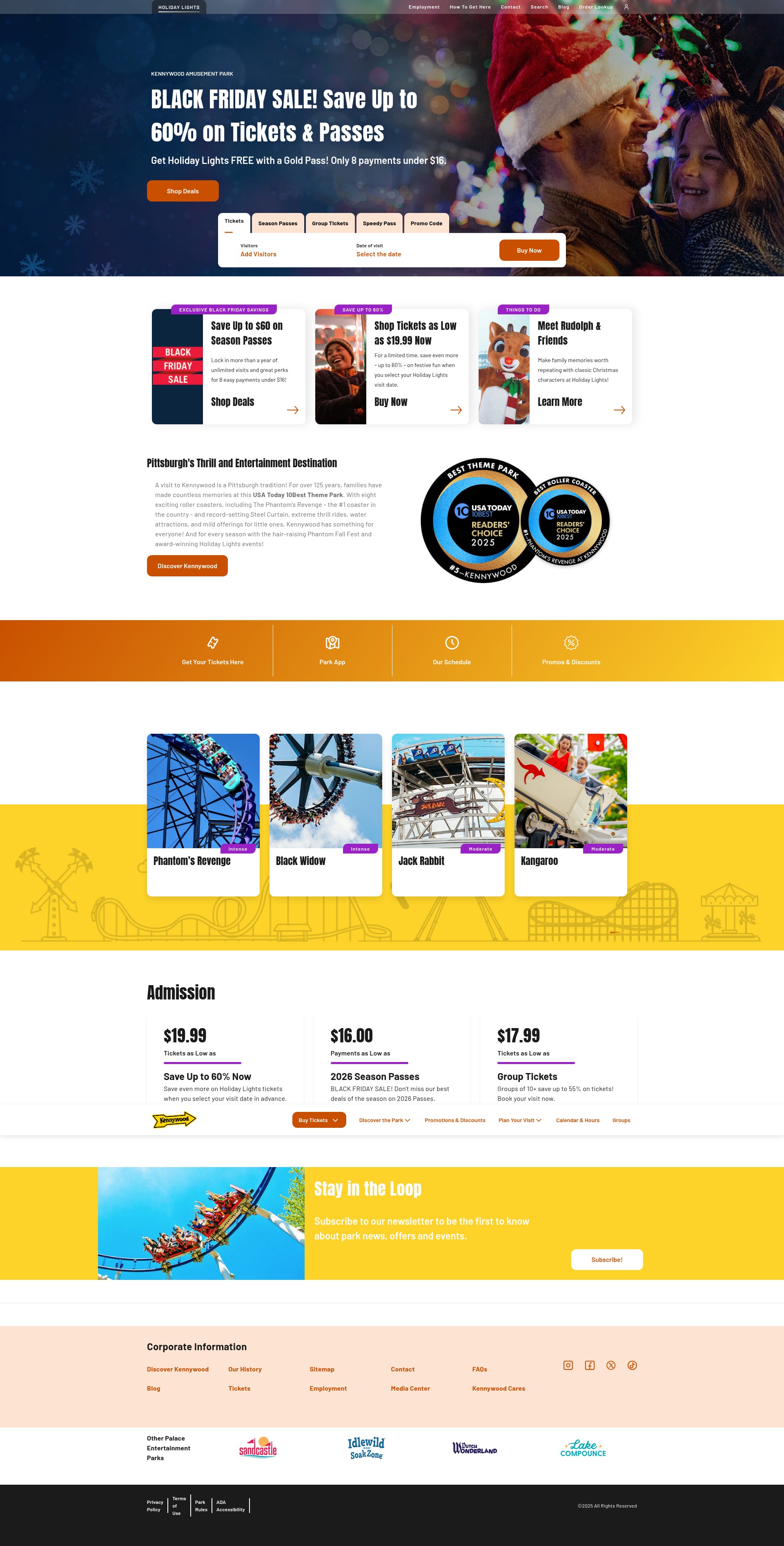 Screenshot of kennywood.com