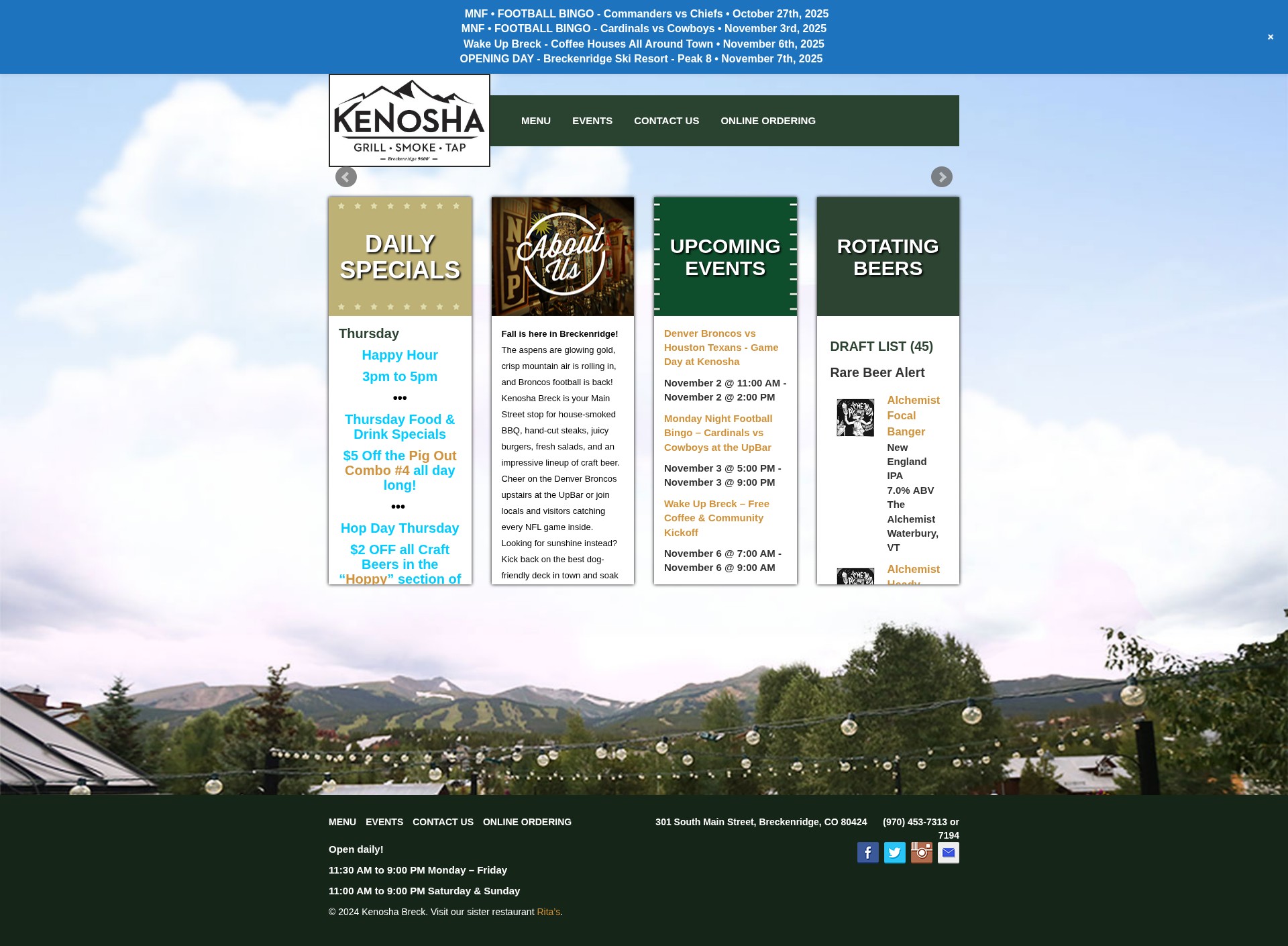 Screenshot of kenoshabreck.com
