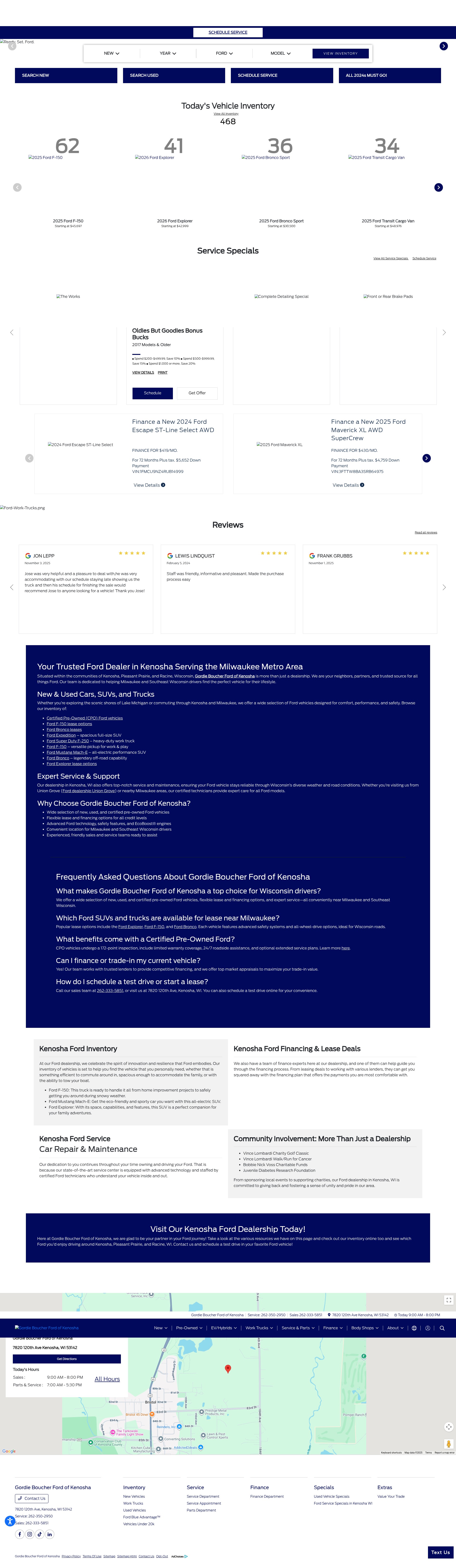 Screenshot of kenoshaford.com
