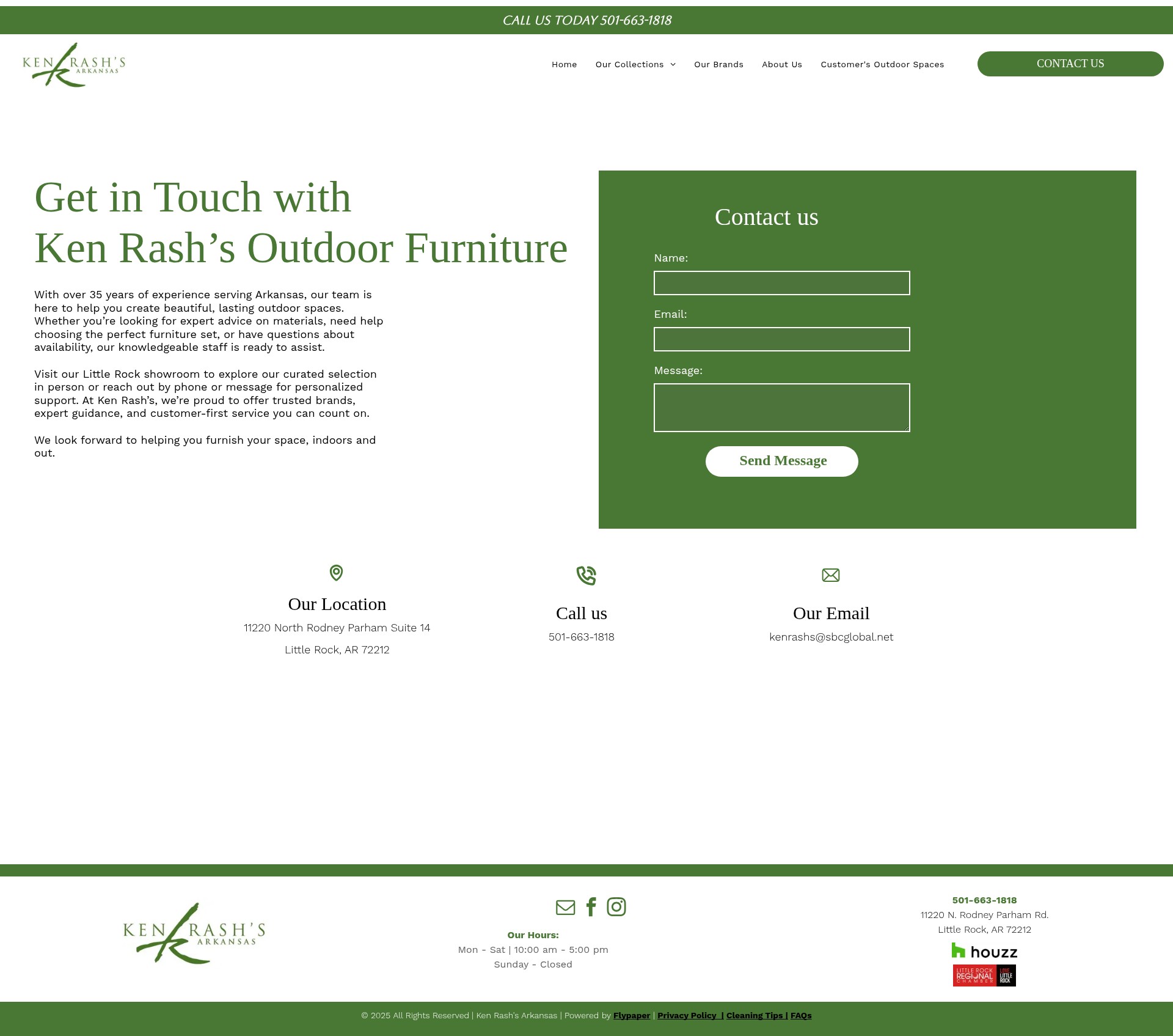 Screenshot of kenrashsoutdoorfurniture.com