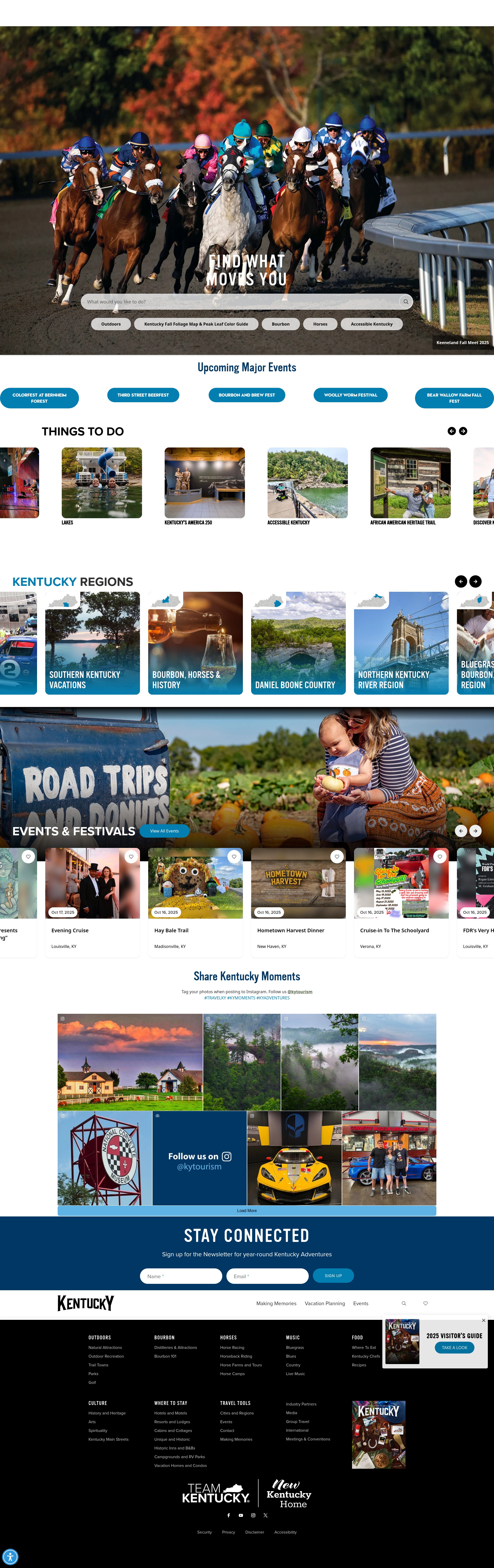 Screenshot of kentuckytourism.com
