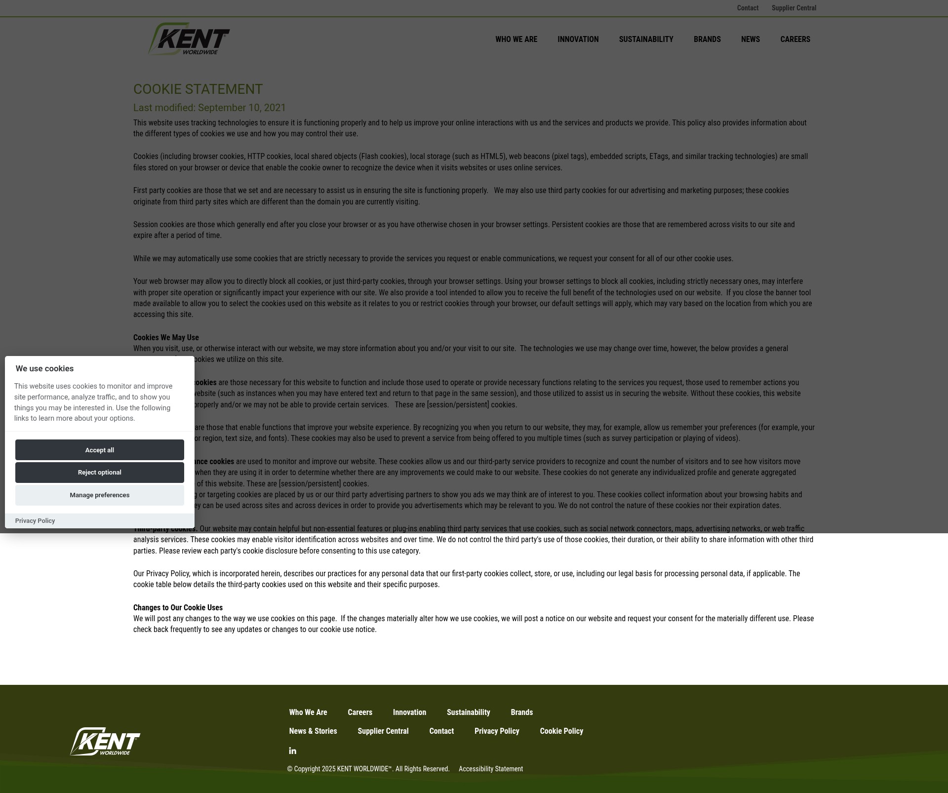 Screenshot of kentww.com