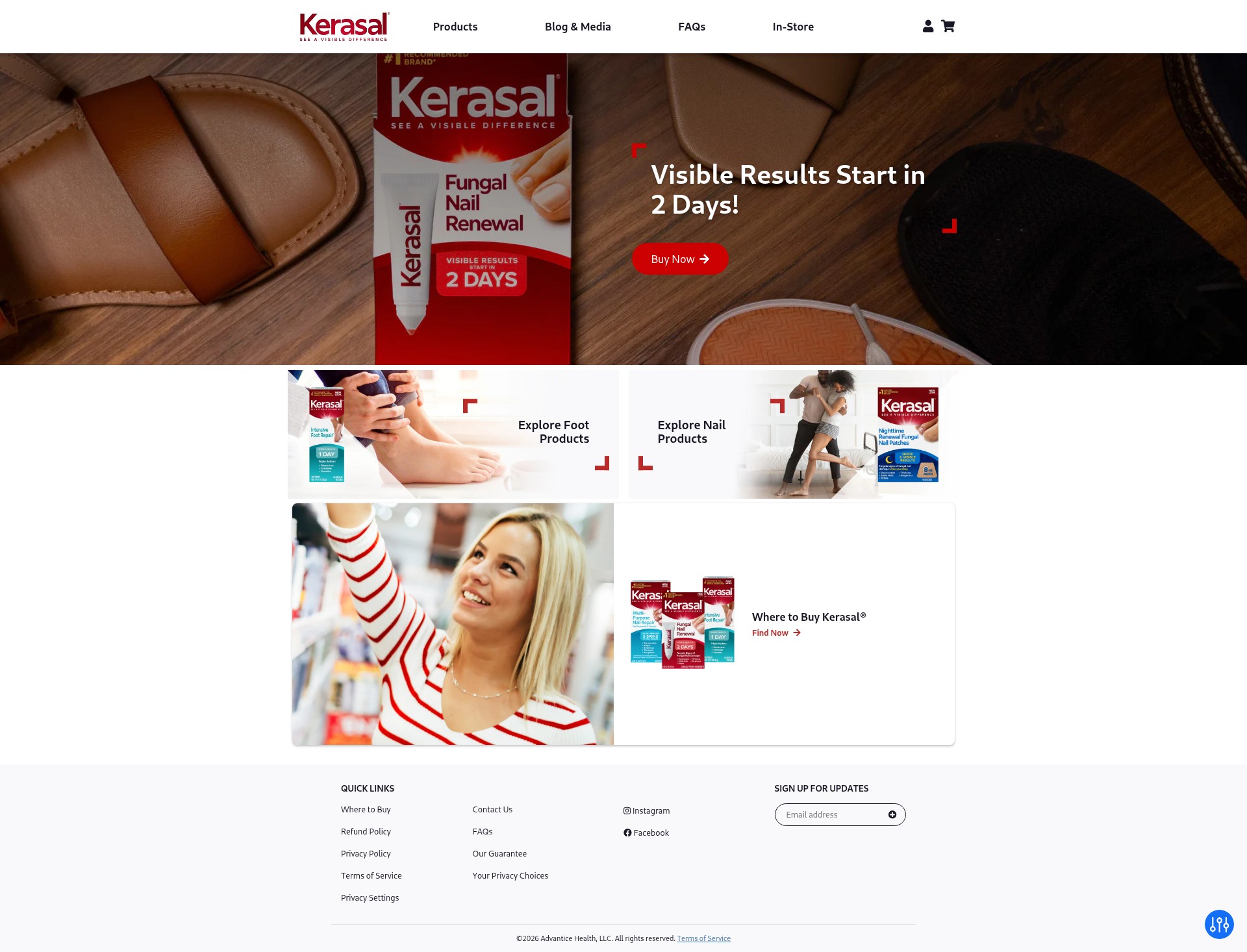 Screenshot of kerasal.com