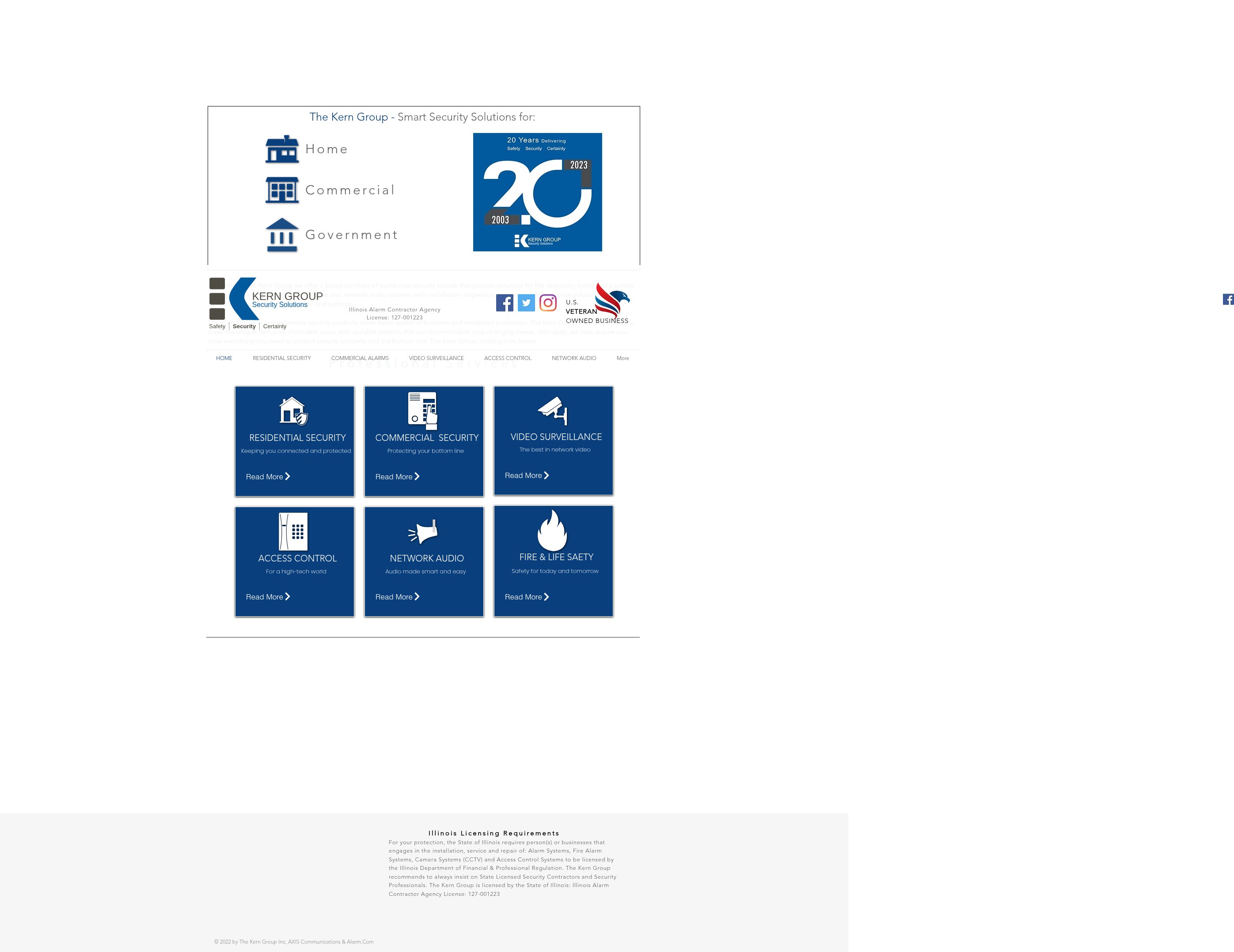 Screenshot of kerngroupsecurity.com