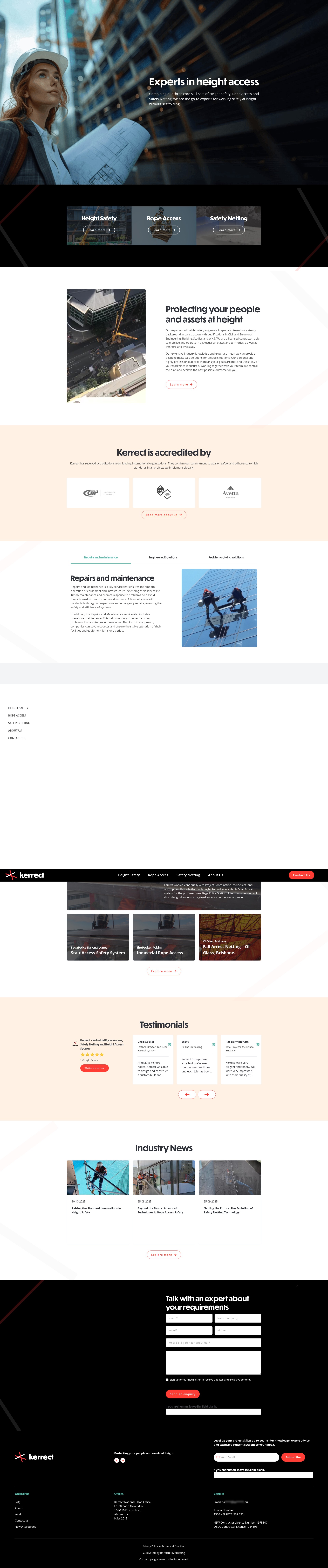 Screenshot of kerrect.com.au