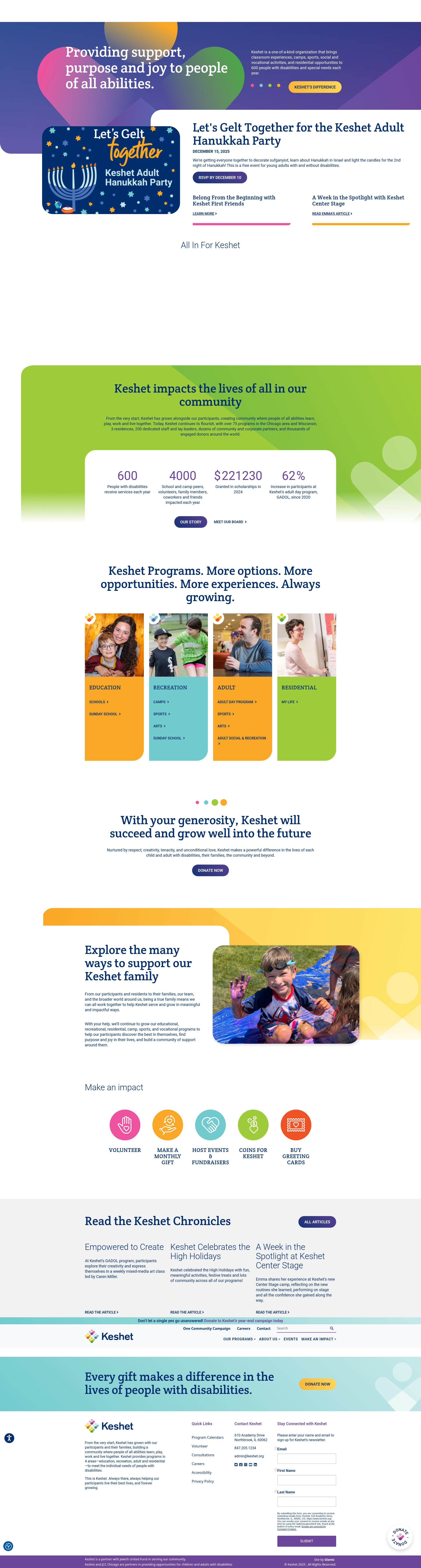 Screenshot of keshet.org