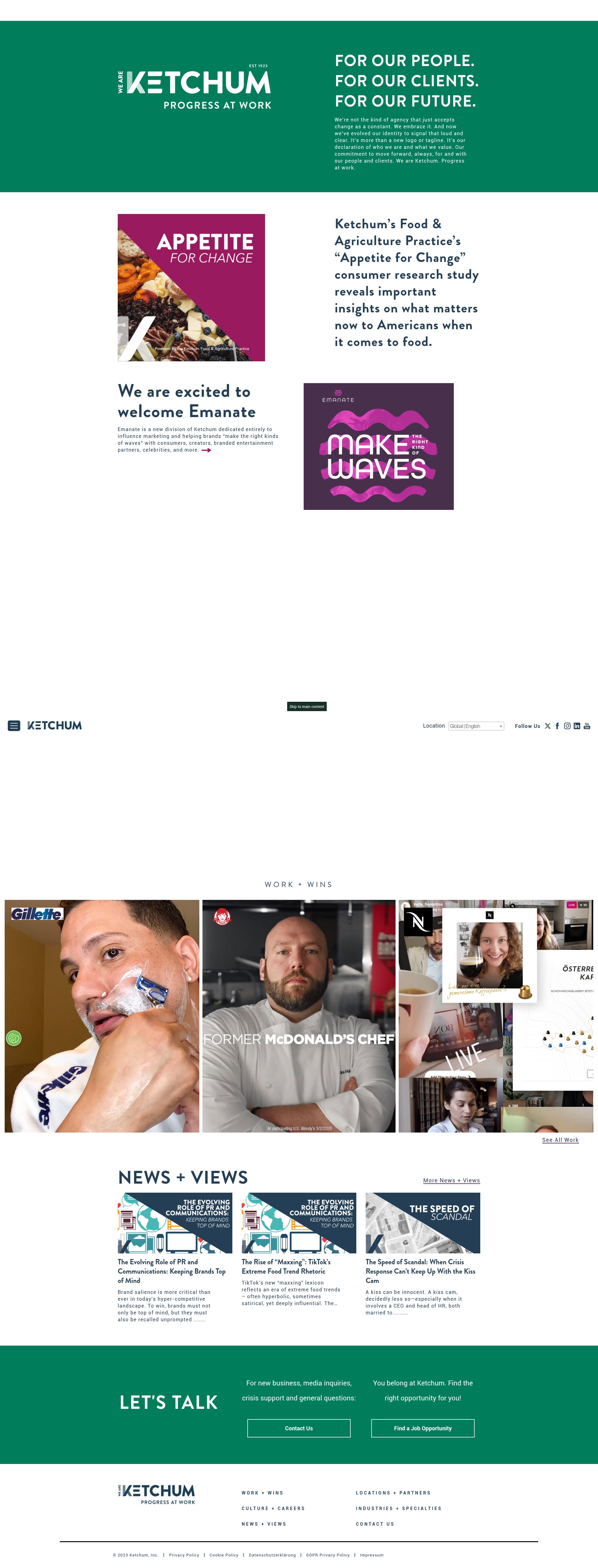 Screenshot of ketchum.com