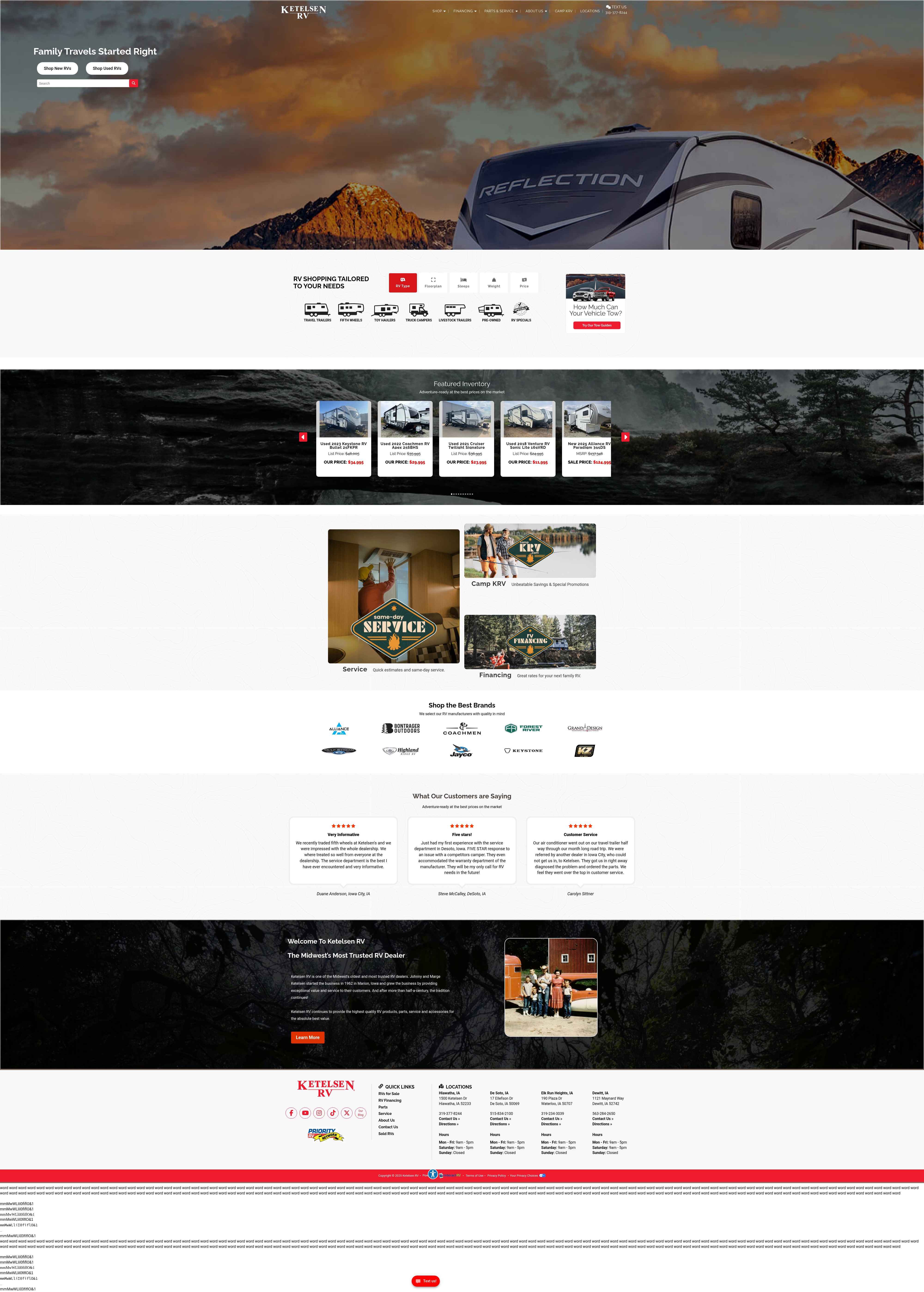 Screenshot of ketelsenrv.com