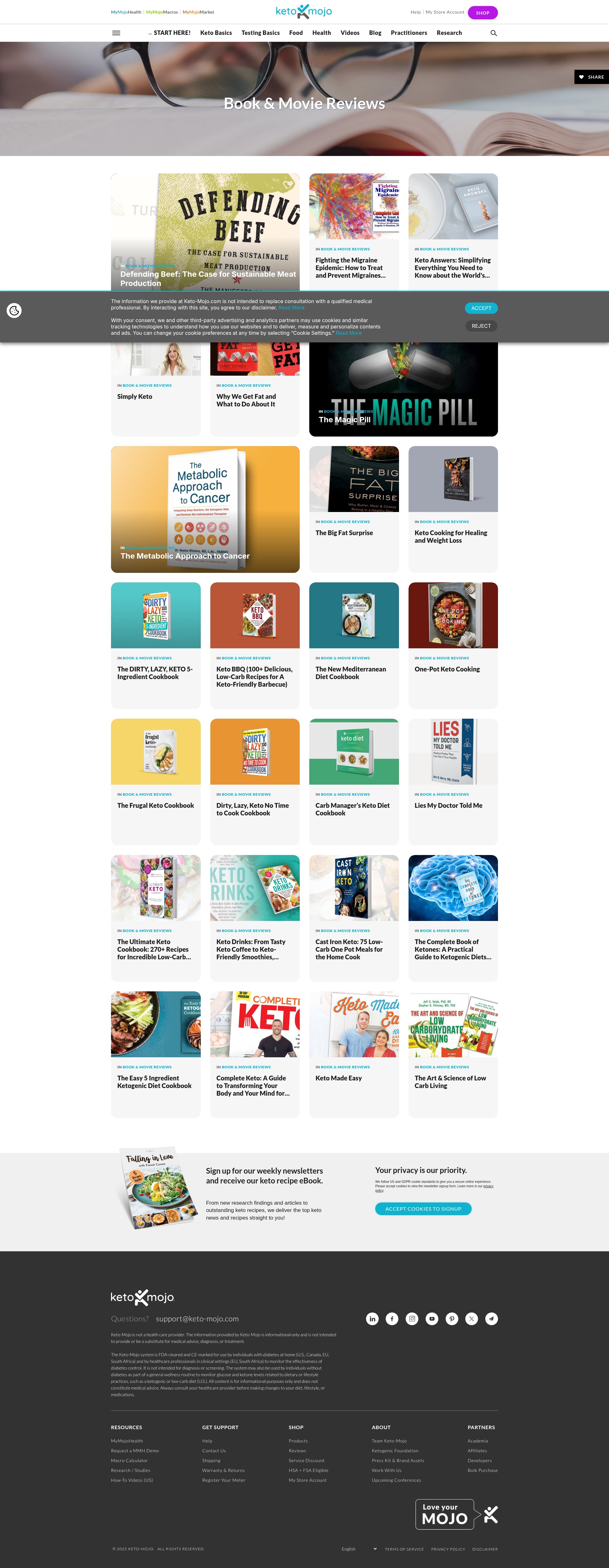 Screenshot of keto-mojo.com