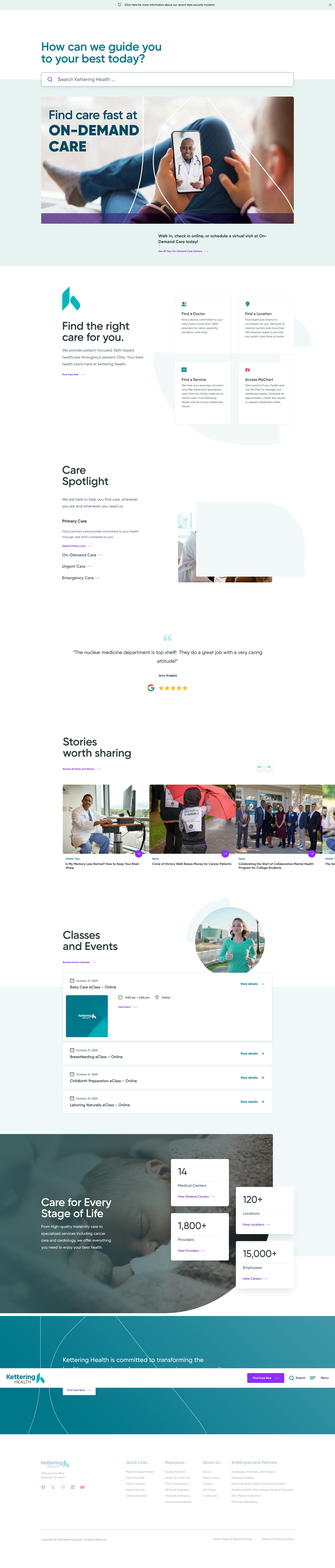 Screenshot of ketteringhealth.org