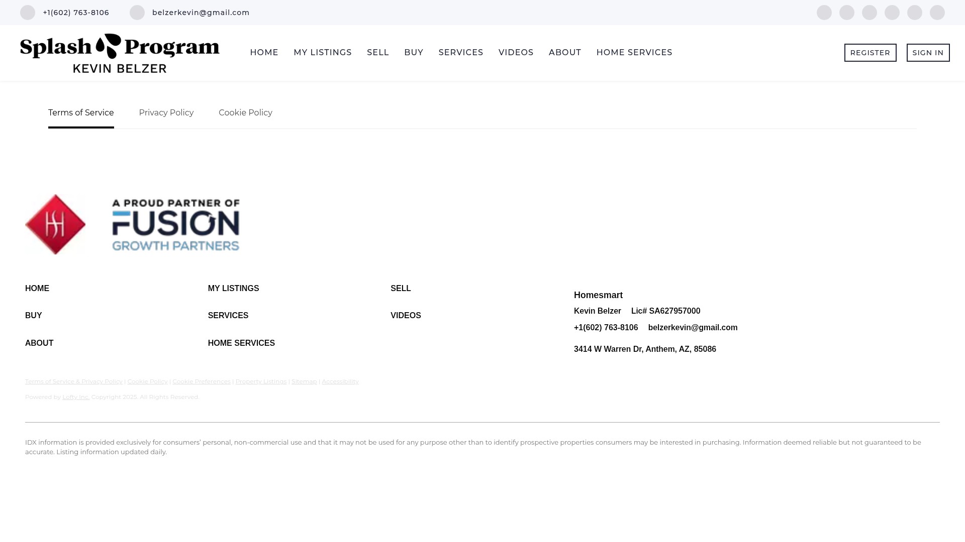 Screenshot of kevinbelzer.com