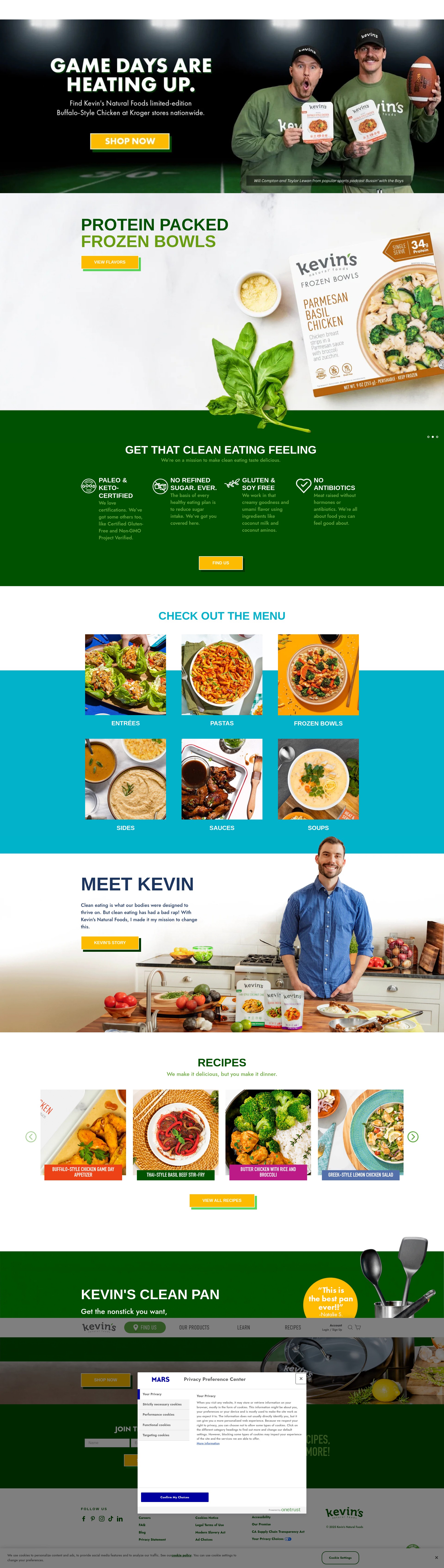 Screenshot of kevinsnaturalfoods.com