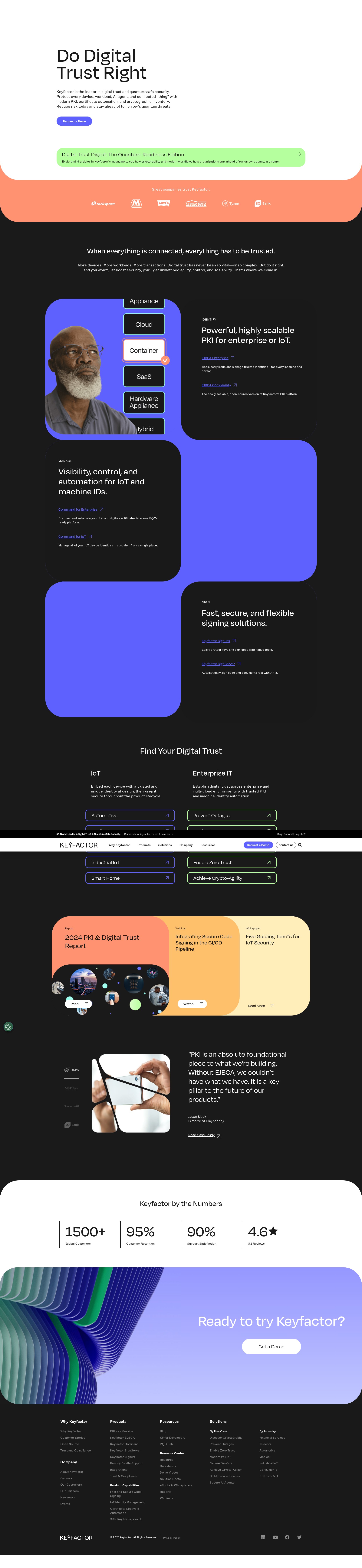 Screenshot of keyfactor.com