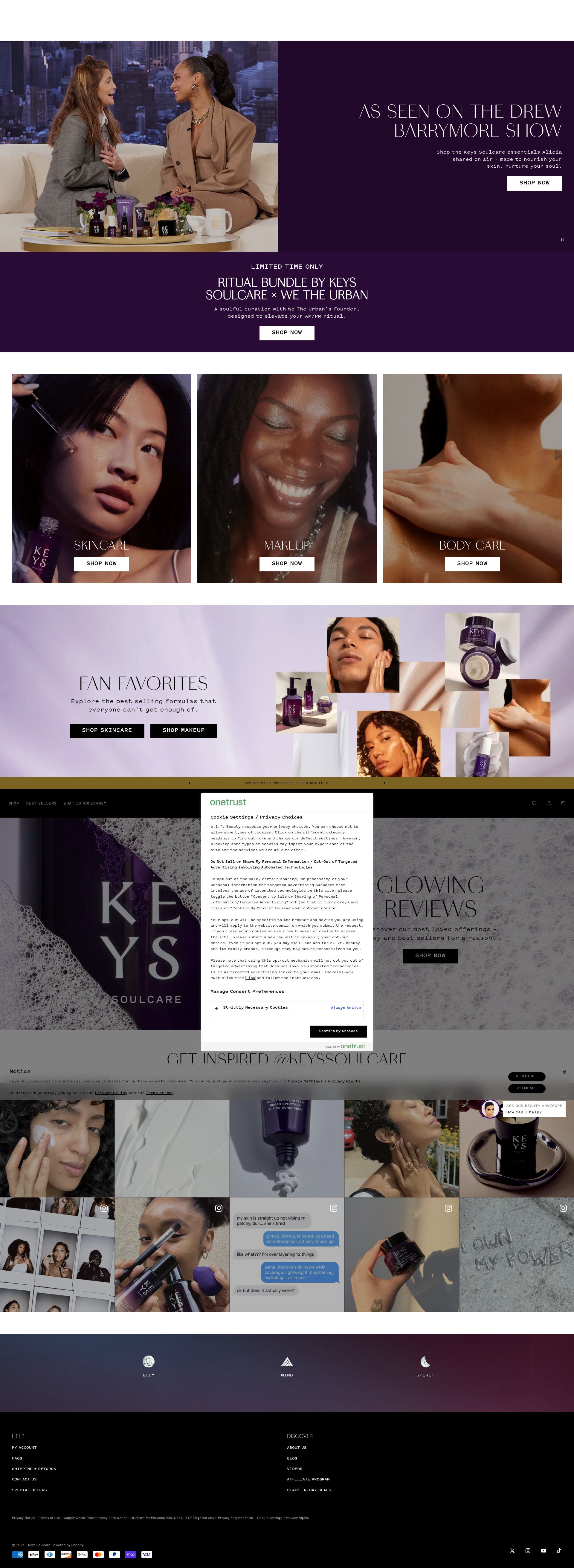 Screenshot of keyssoulcare.com