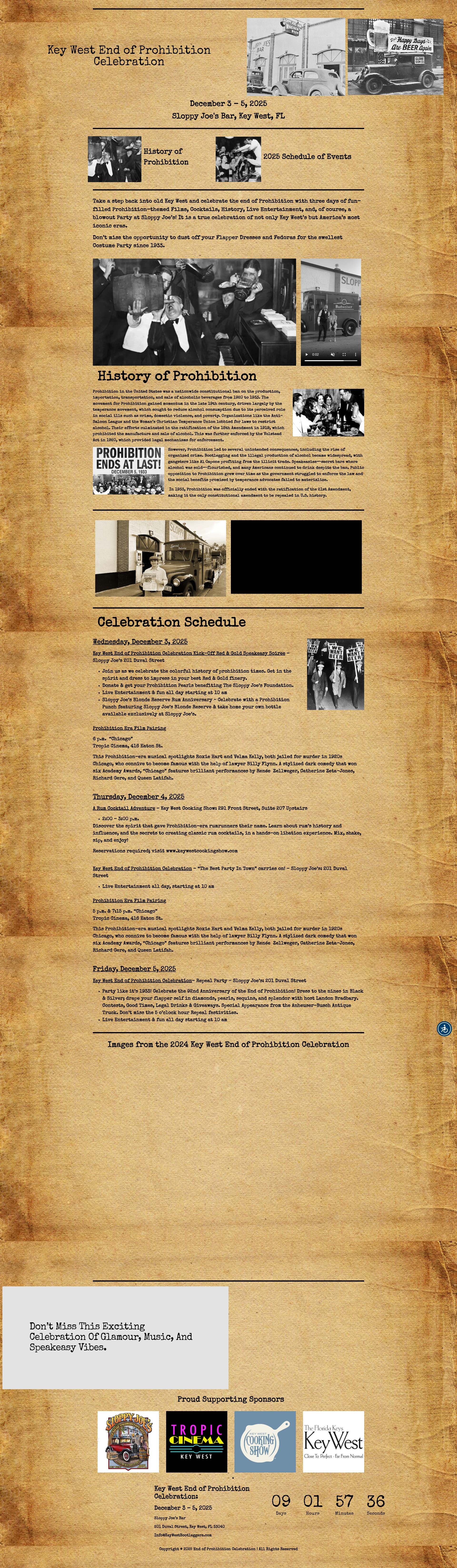 Screenshot of keywestbootleggers.com