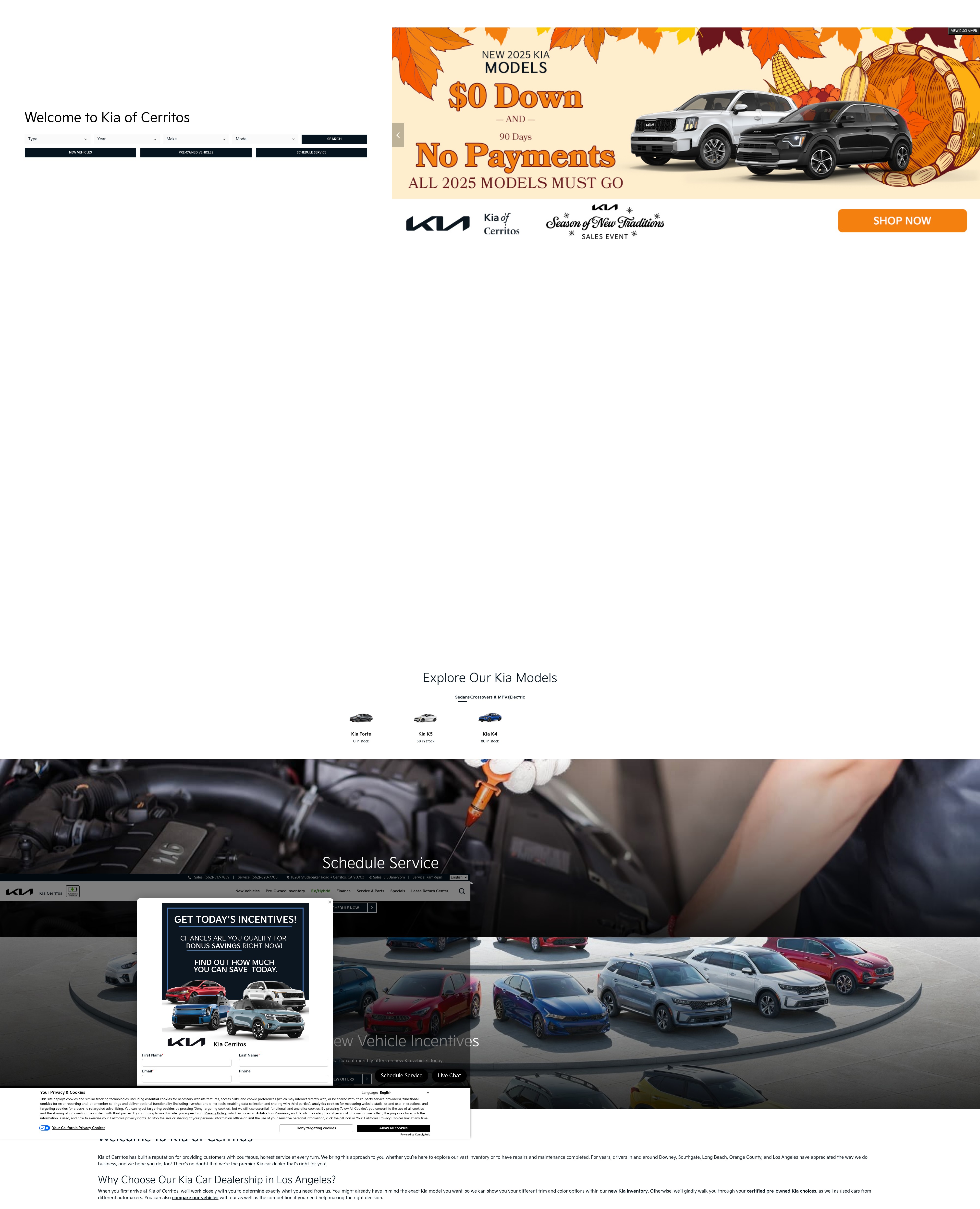 Screenshot of kiacerritos.com