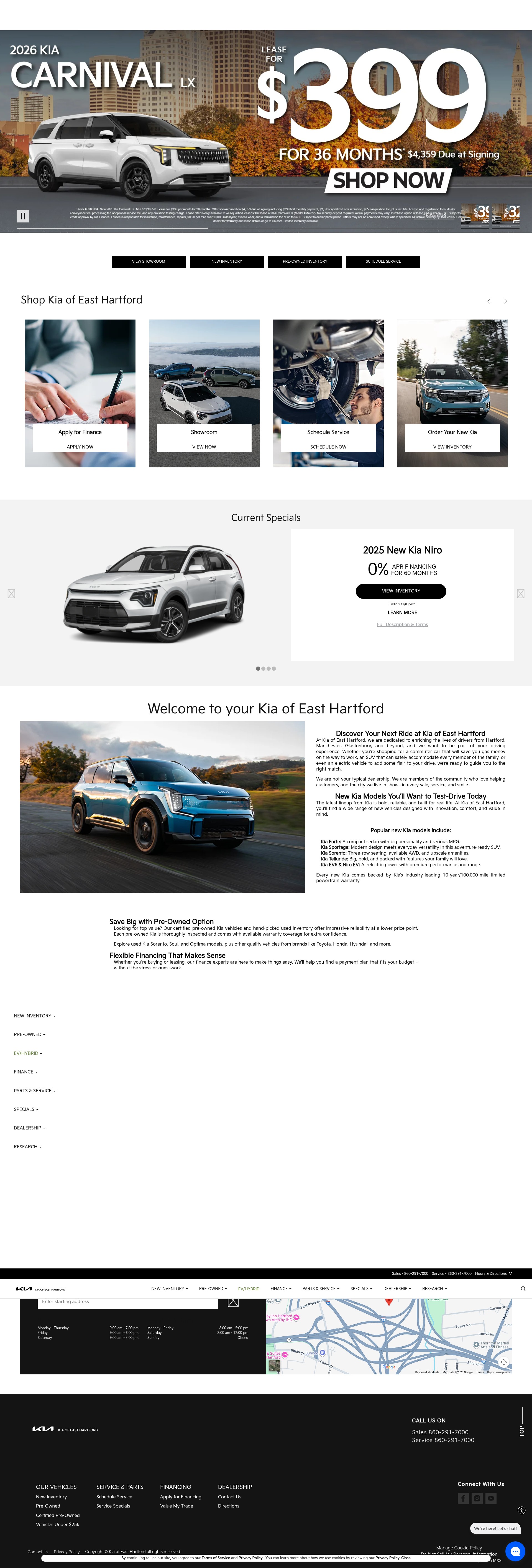 Screenshot of kiaofeasthartford.com