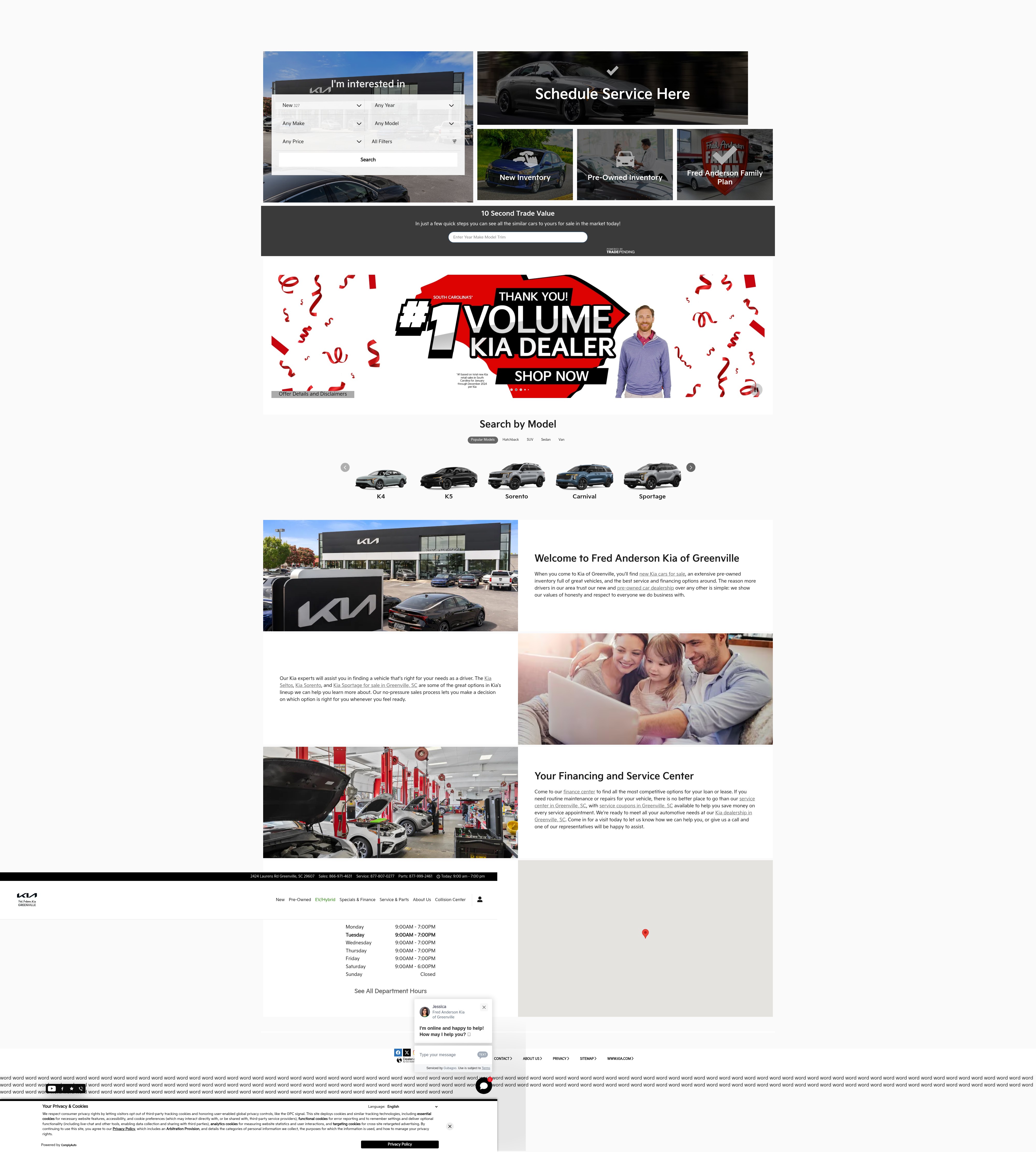 Screenshot of kiaofgreenville.com