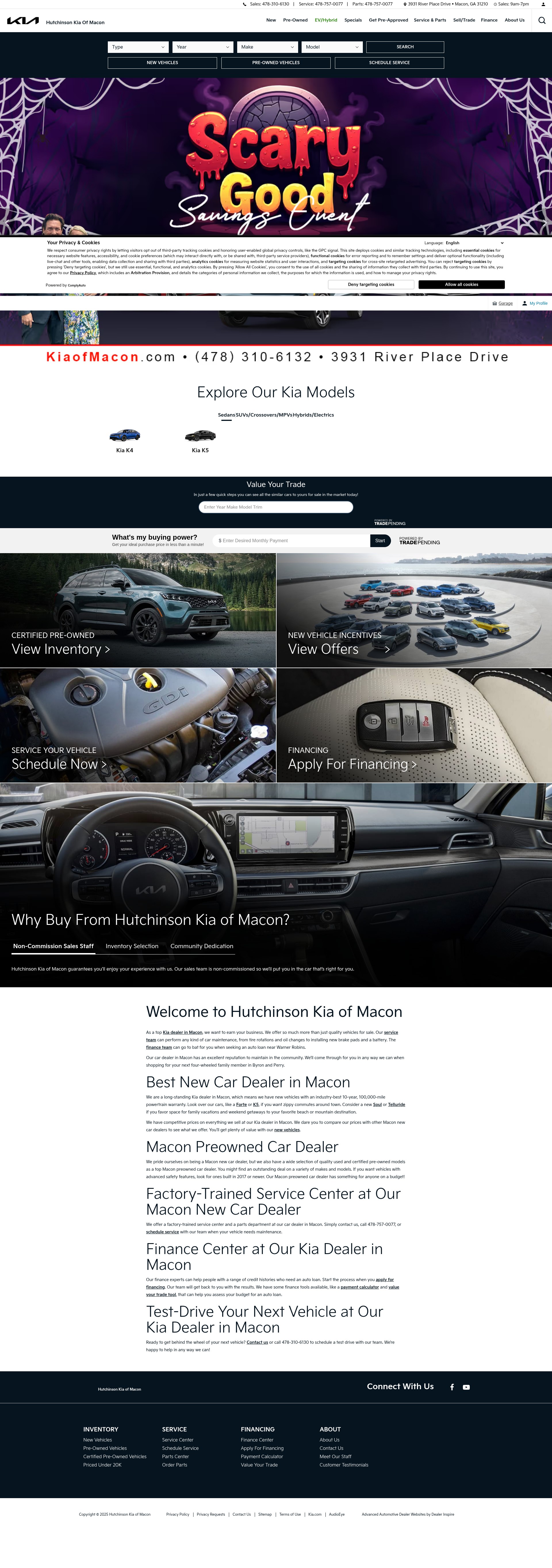 Screenshot of kiaofmacon.com