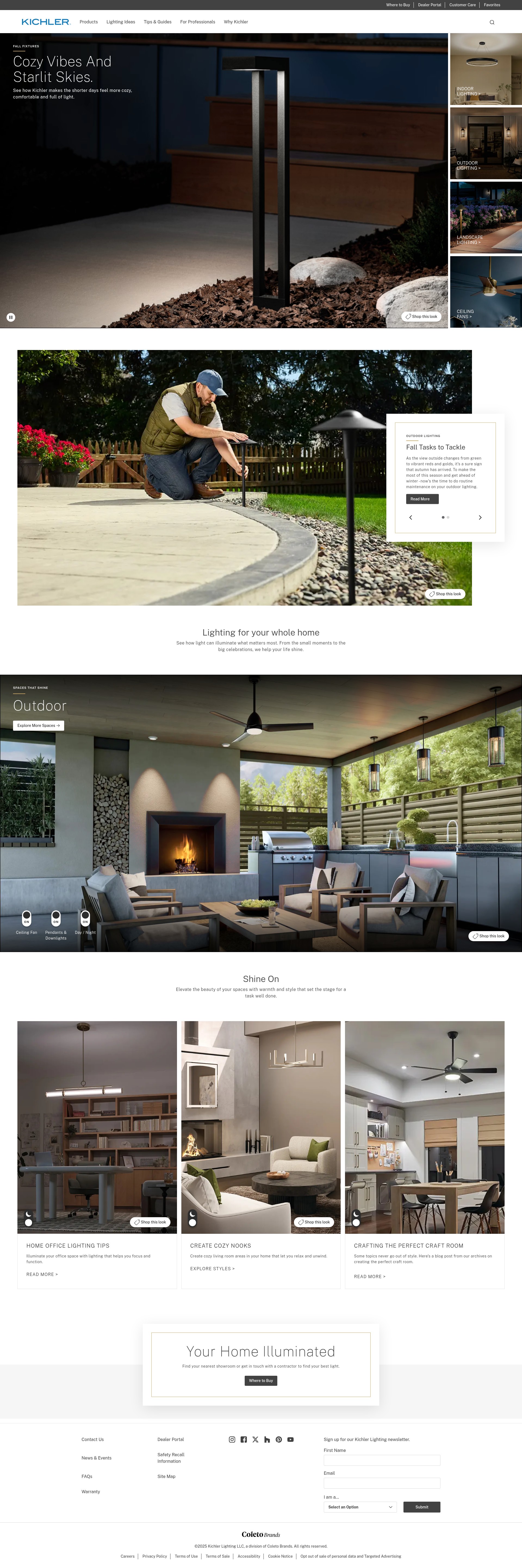 Screenshot of kichler.com