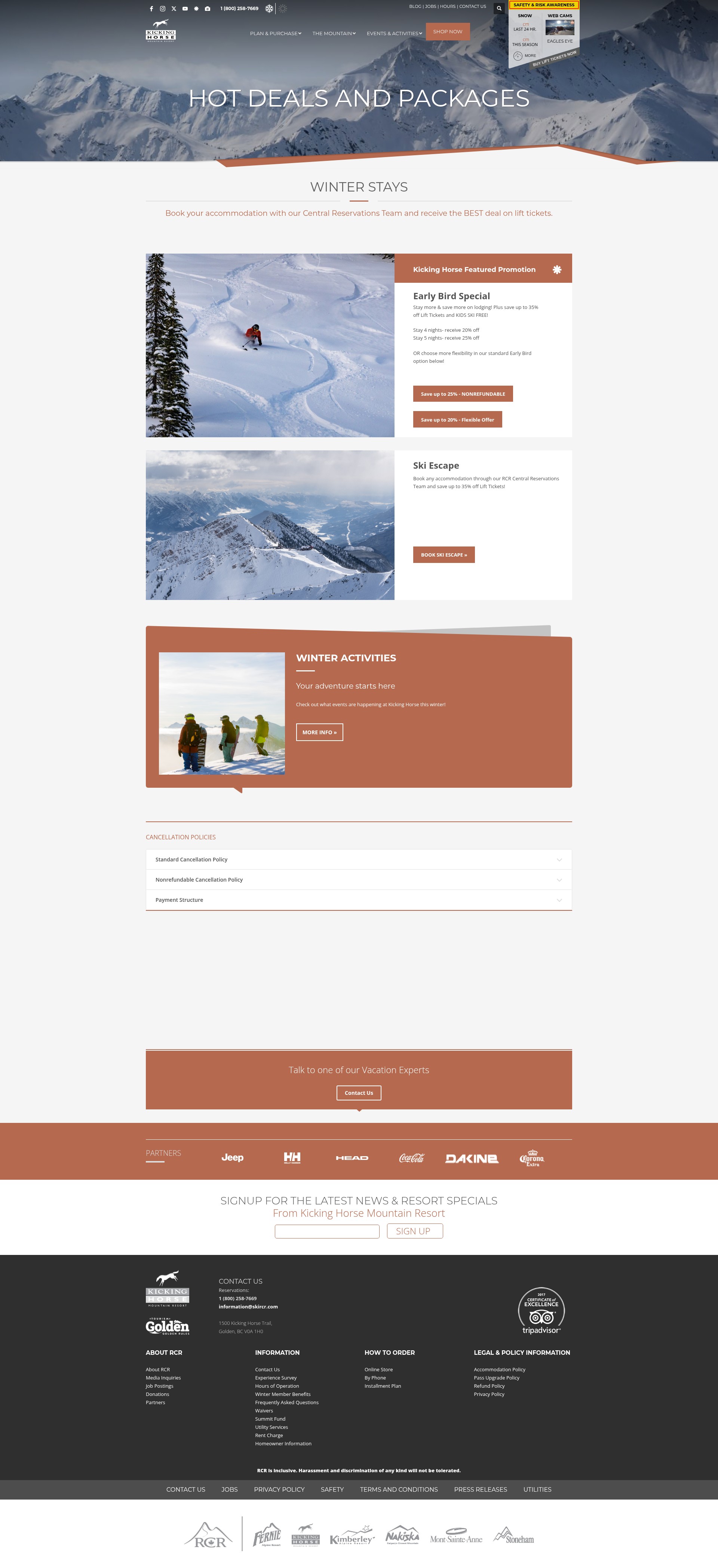 Screenshot of kickinghorseresort.com