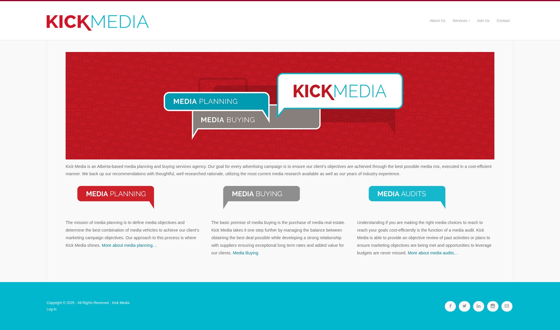 Screenshot of kickmedia.ca