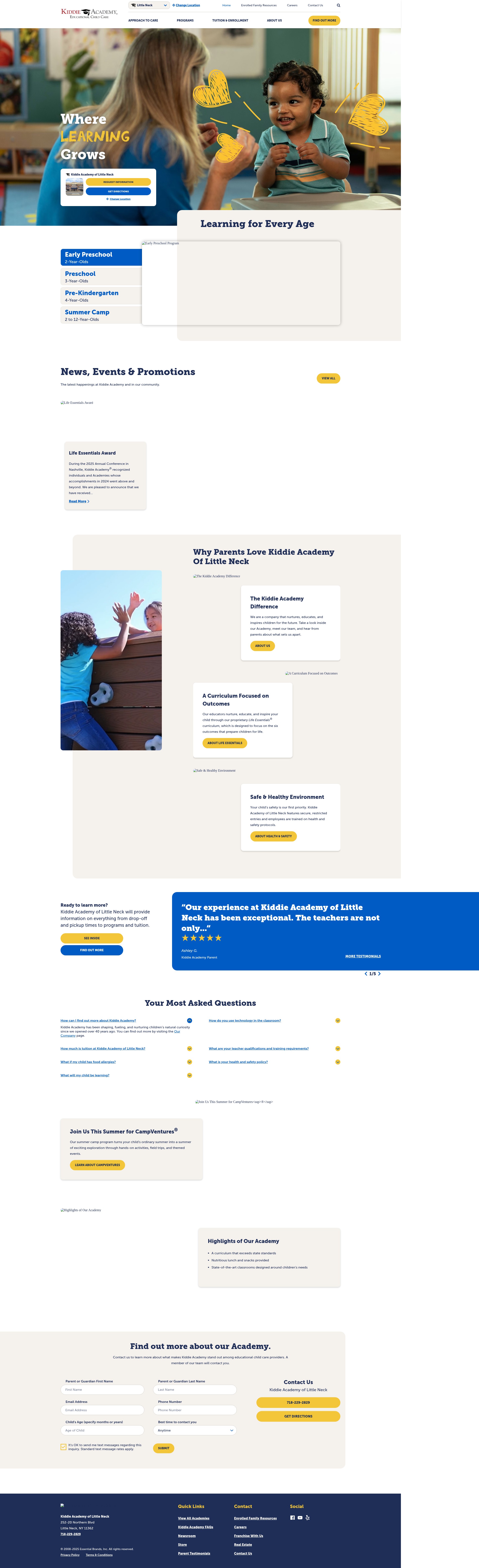 Screenshot of kiddieacademy.com