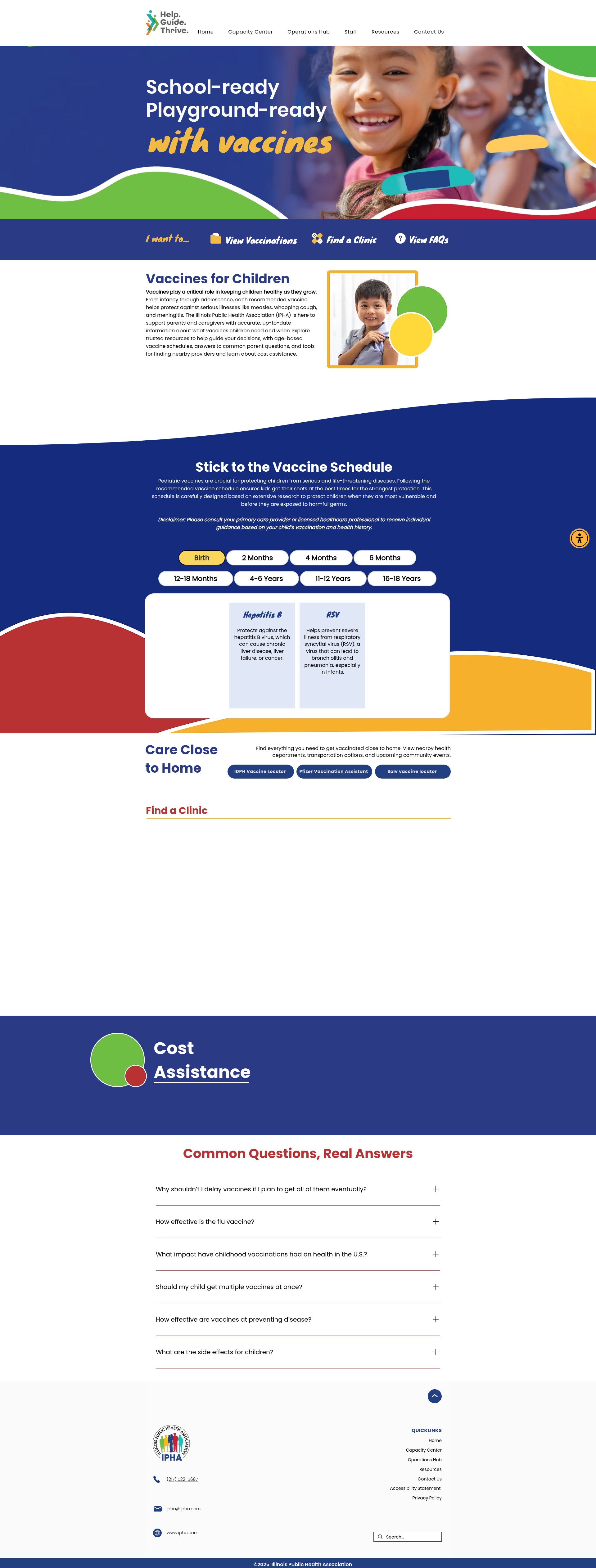 Screenshot of kidsvaccinesil.org