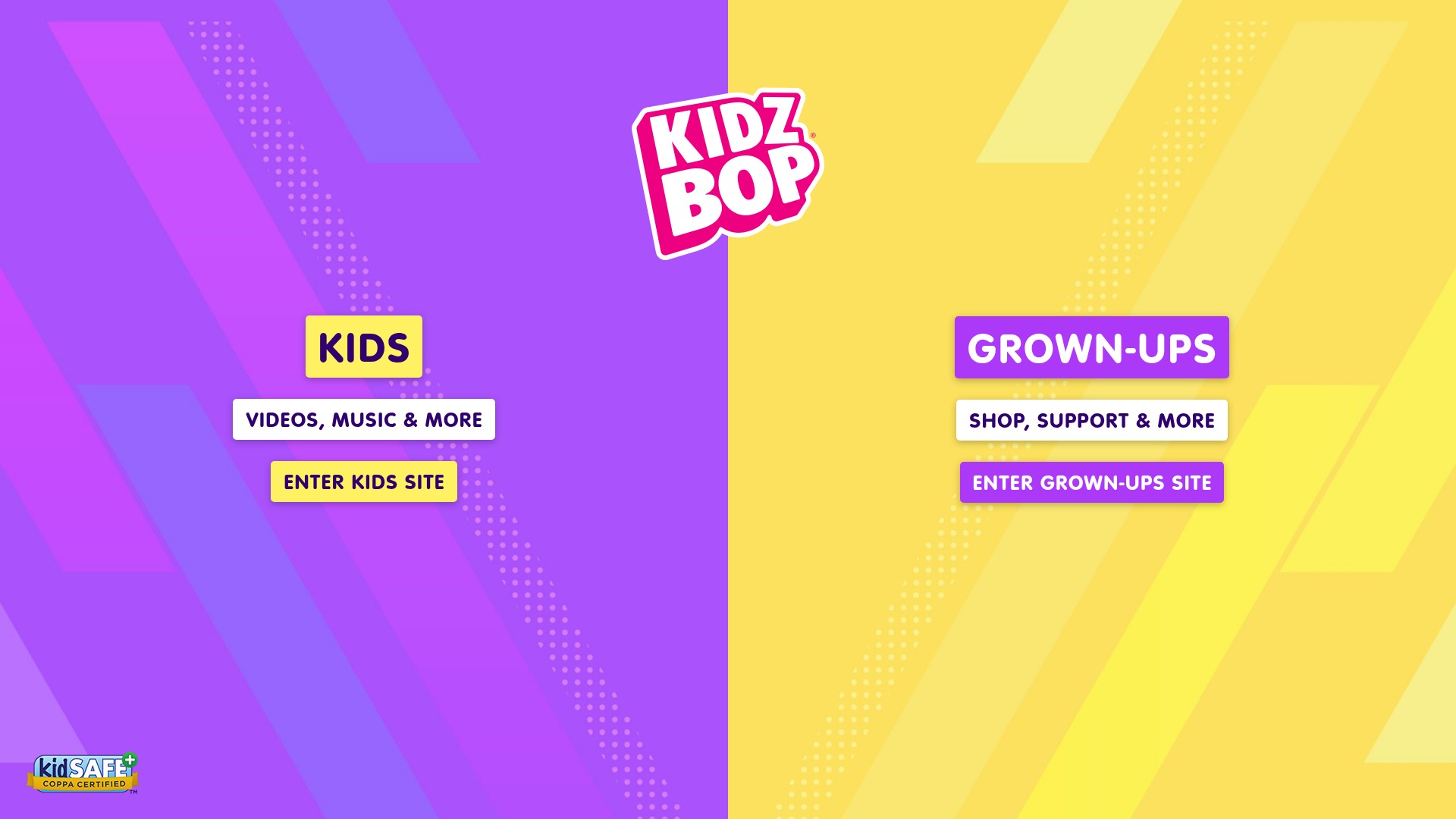 Screenshot of kidzbop.com