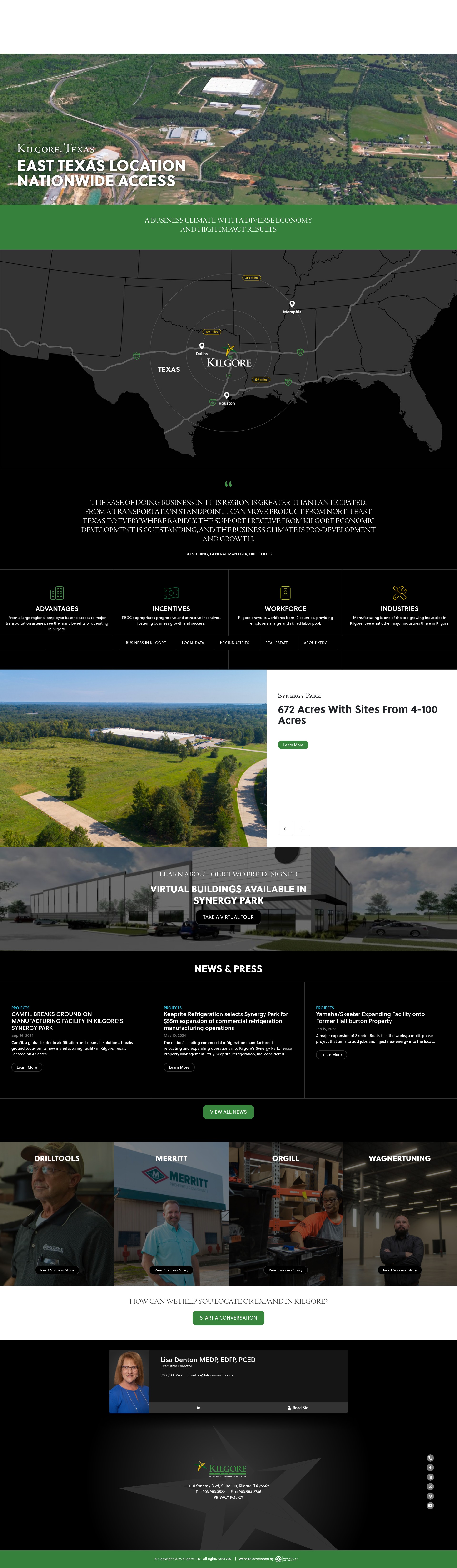 Screenshot of kilgore-edc.com